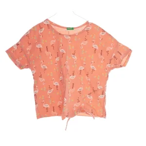 T-Shirt med flamingo-print fra United Colors Of Benetton (str. ca. 110)