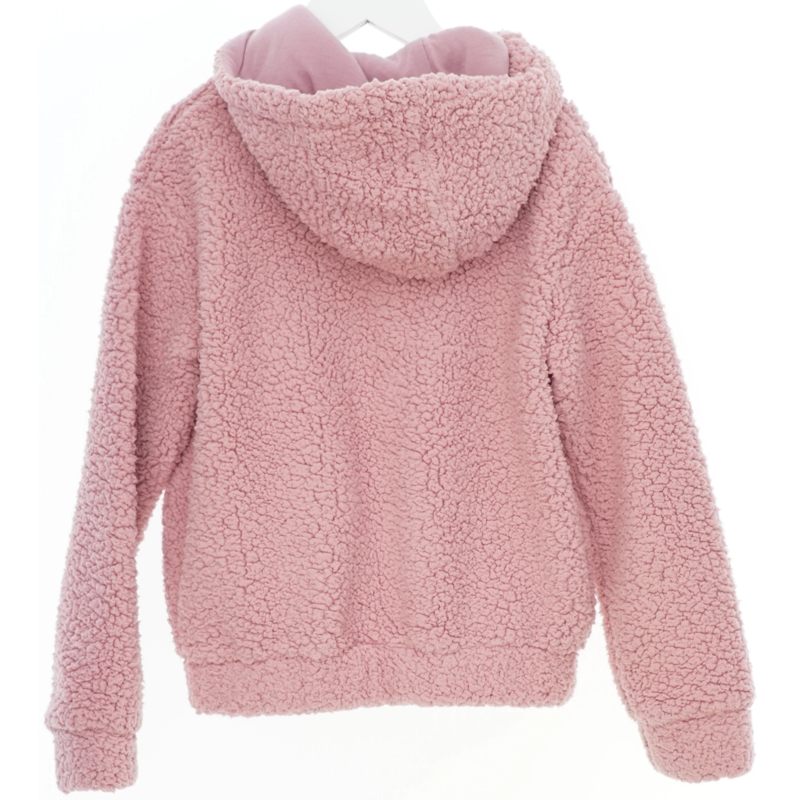 Lyserød fleecejakke med hætte fra Baard Angels (str. 128)
