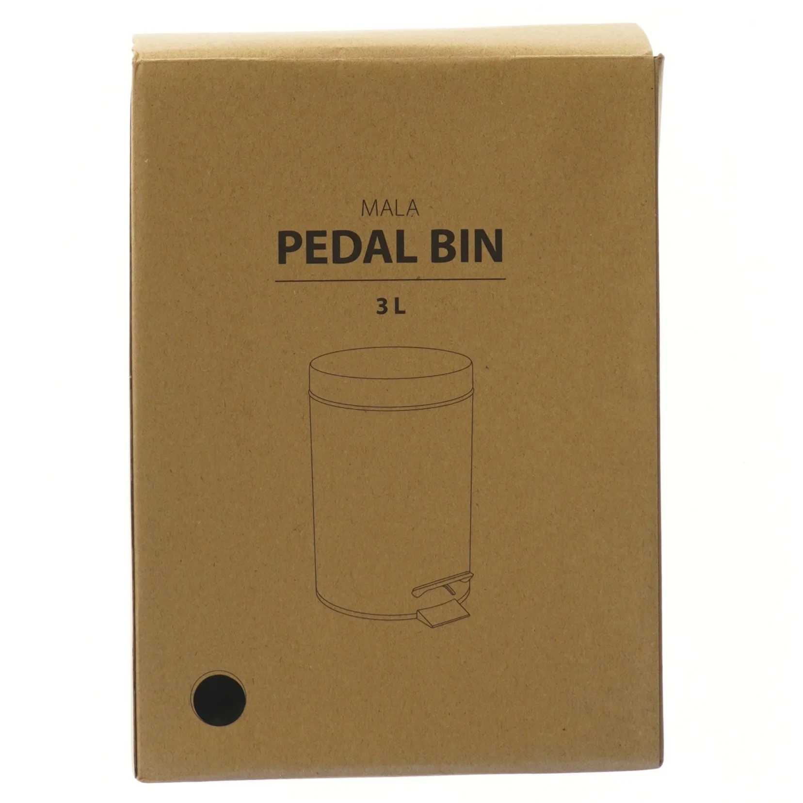 Sort pedalspand, 3 liter fra Jysk (str. 3 L Ø 17 cm længde 26 cm)