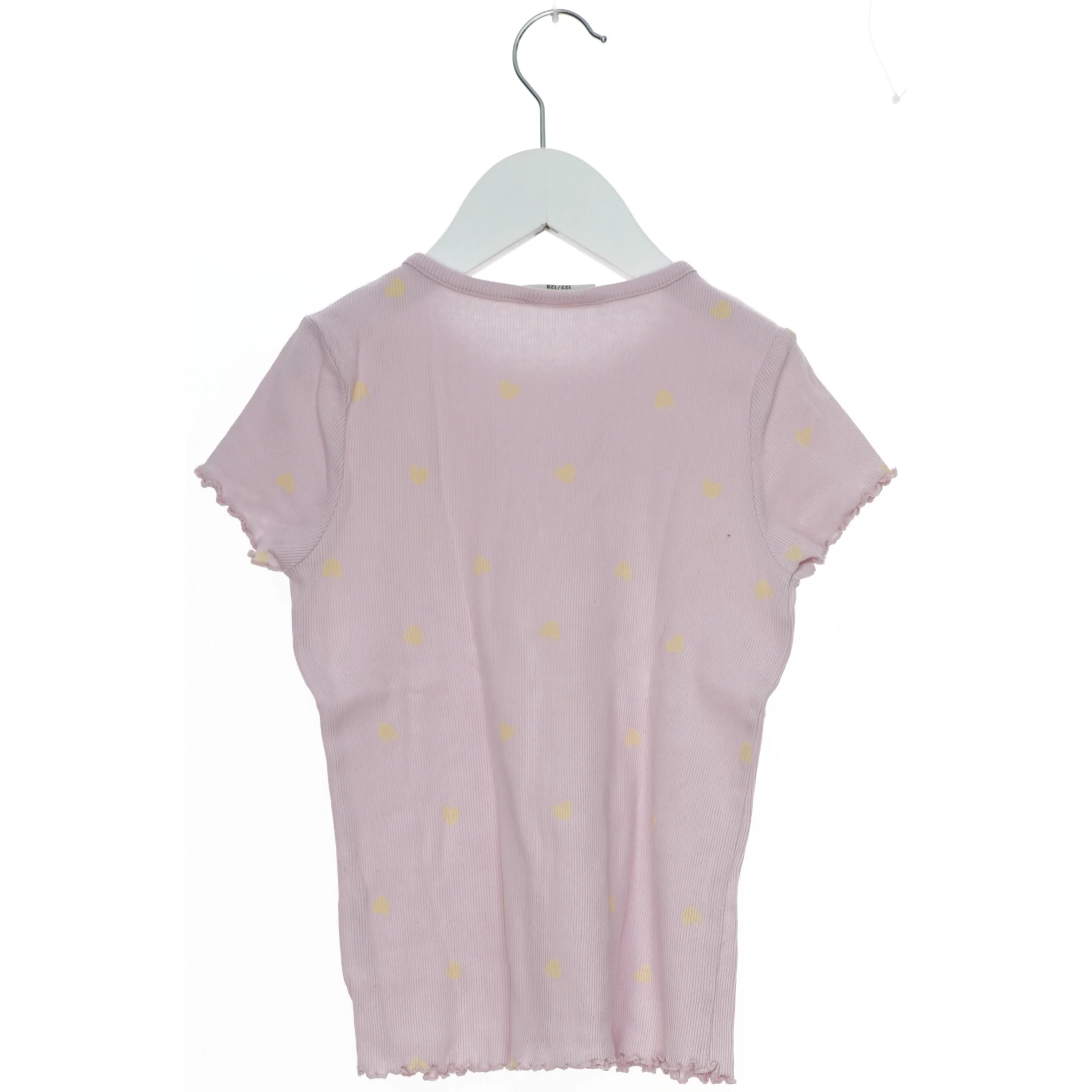 Lyserød T-shirt med Hjerter fra KappAhl (str. 128)