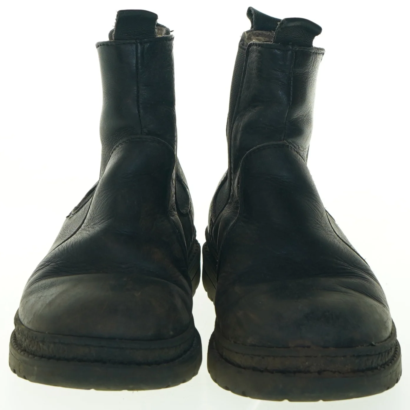 Sorte læderstøvler (str. 34 )