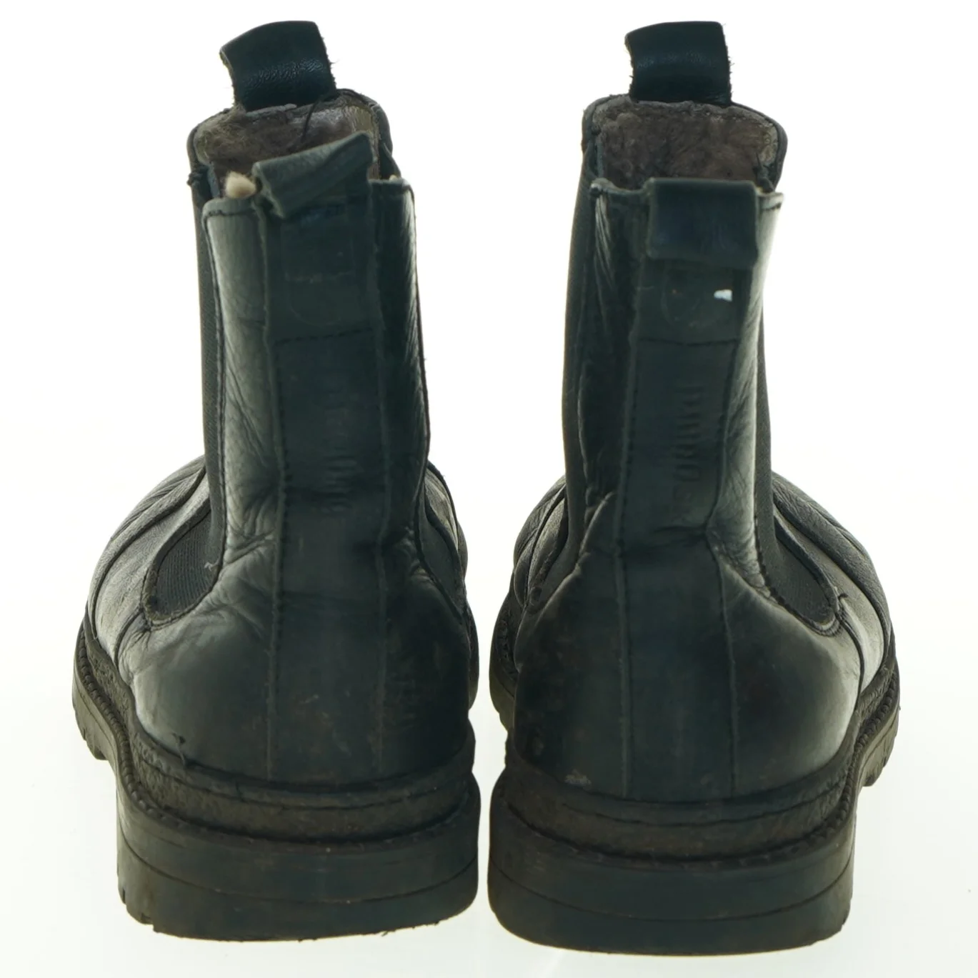 Sorte læderstøvler (str. 34 )