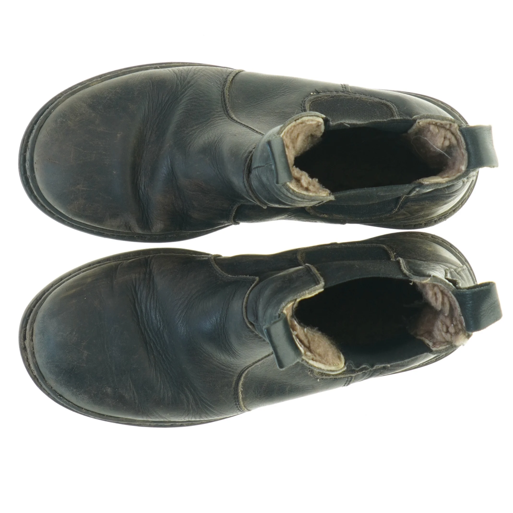 Sorte læderstøvler (str. 34 )