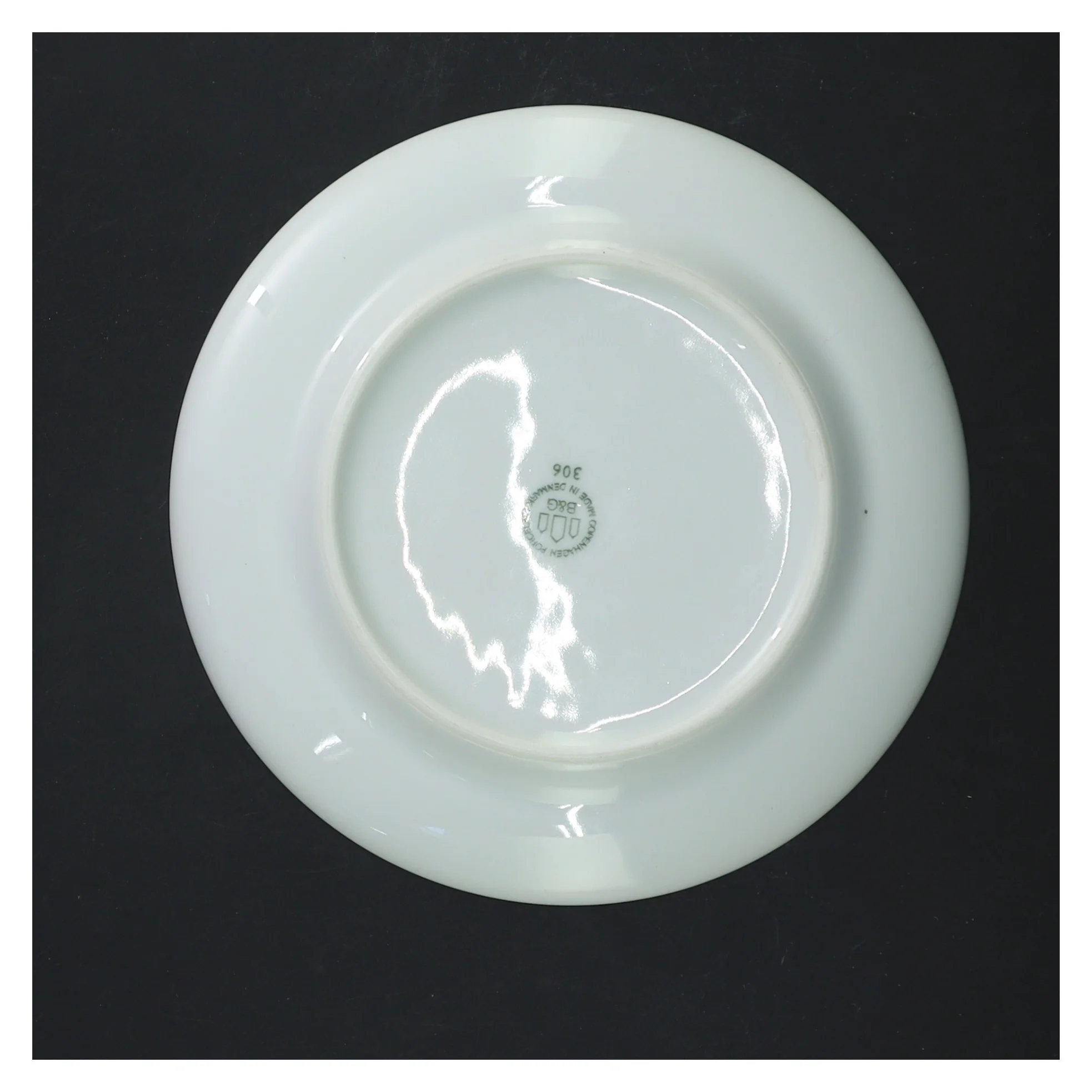 Blå Koppel porcelæn tallerkener fra Bing Og Grøndal (6 styk, ø 16,5 cm)