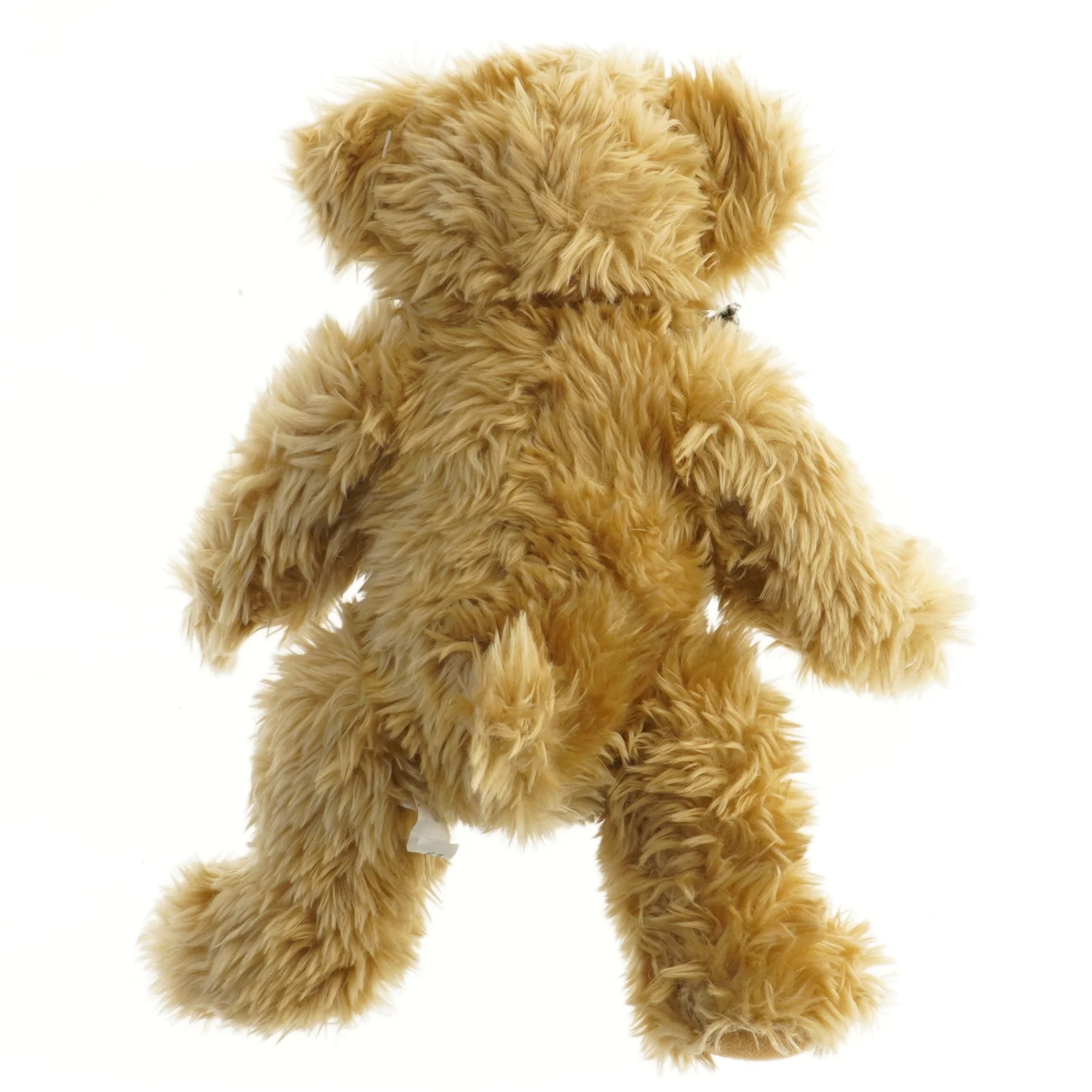 Bamse med ternet sløjfe (str. 34 cm)