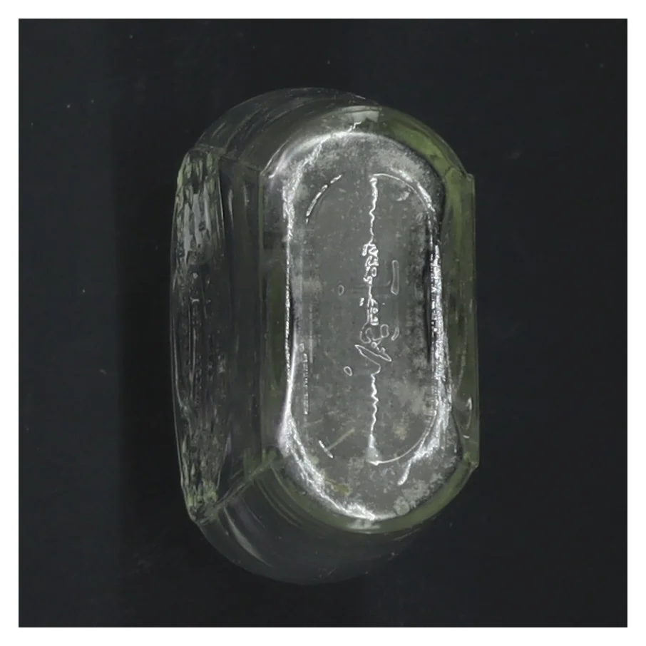 Antik mundblæst lommelærke, Landsoldaten med drikkeordsprog (str. 16 cm)