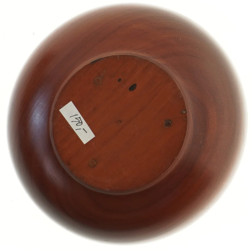 Hånddrejet træskål (str. Ø 20x10 cm)