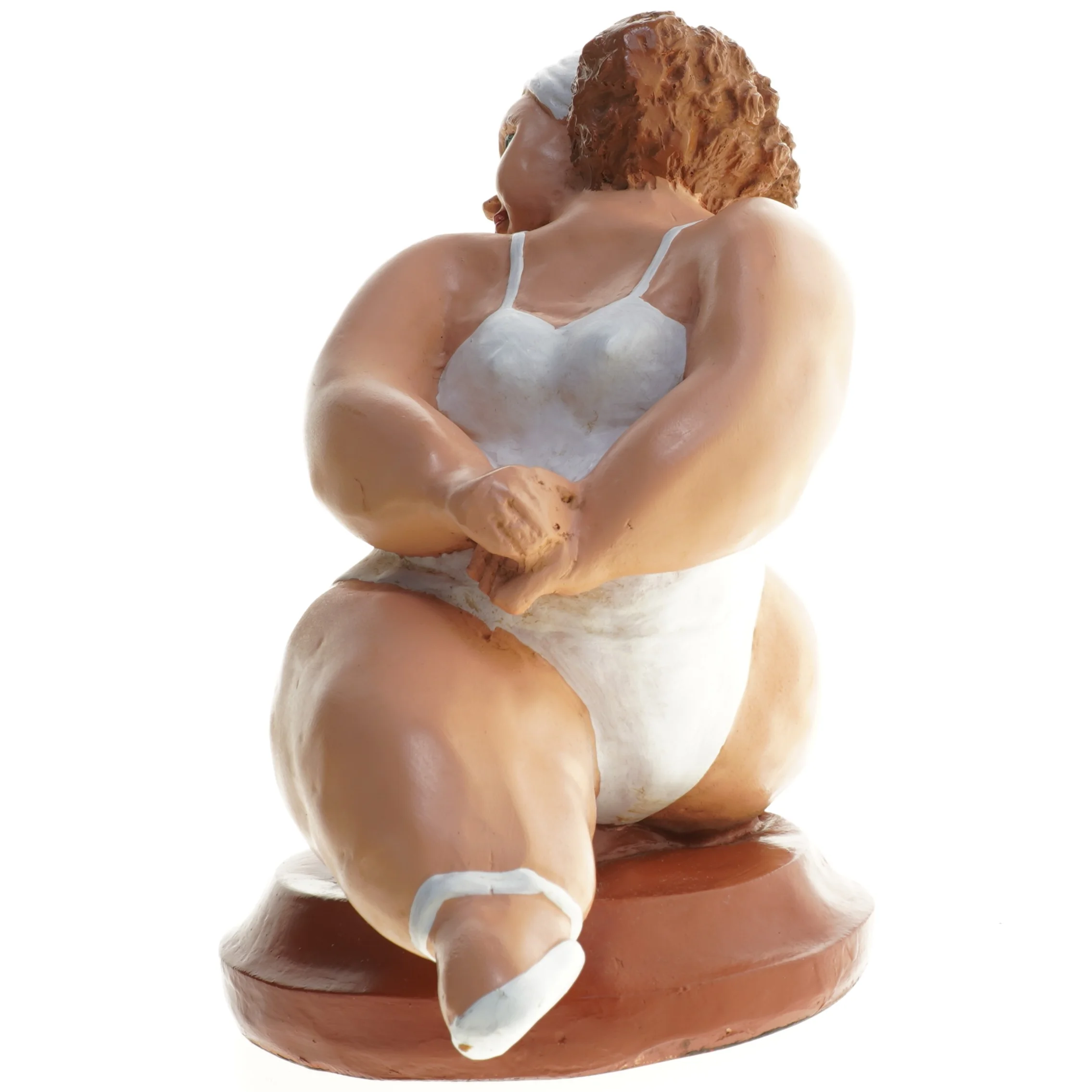 Resinfigur af kvinde i yogastilling (str. 32 cm)