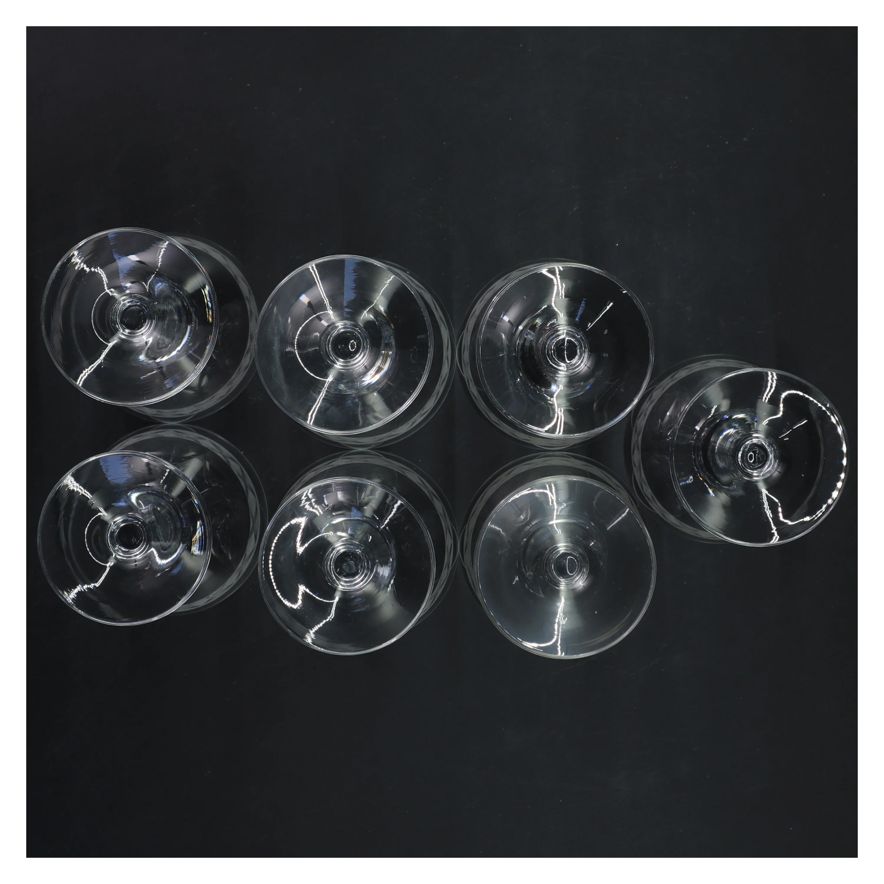 Sæt af 8 krystalglas fra Holmegaard, Ejby (str. Ø 7x12 cm)