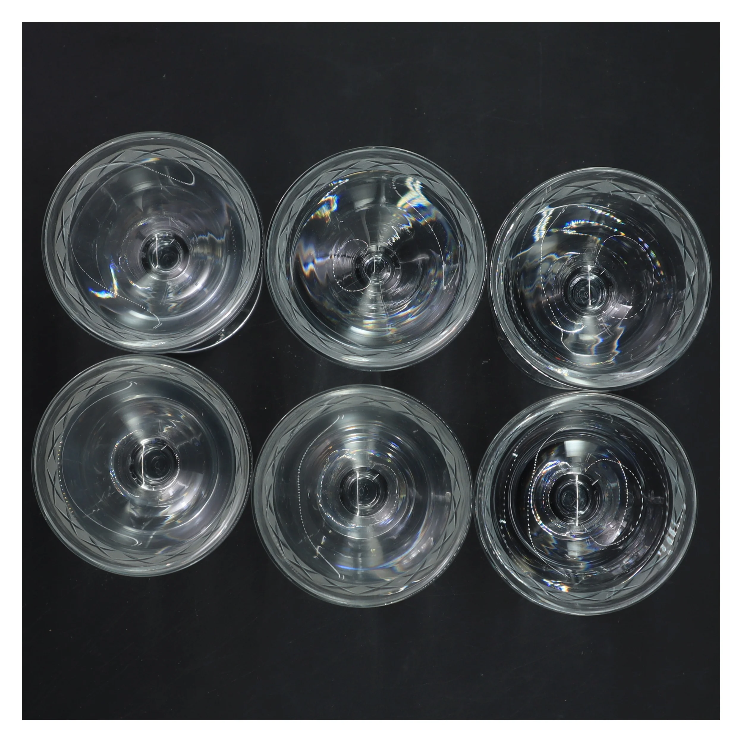 Sæt med seks drikkeglas fra Holmegaard, Ejby (str. Ø 7x12 cm)