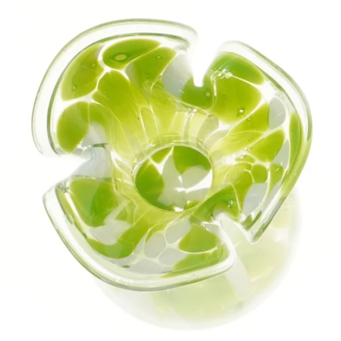 Glasvase med mønster (str. 27 cm)