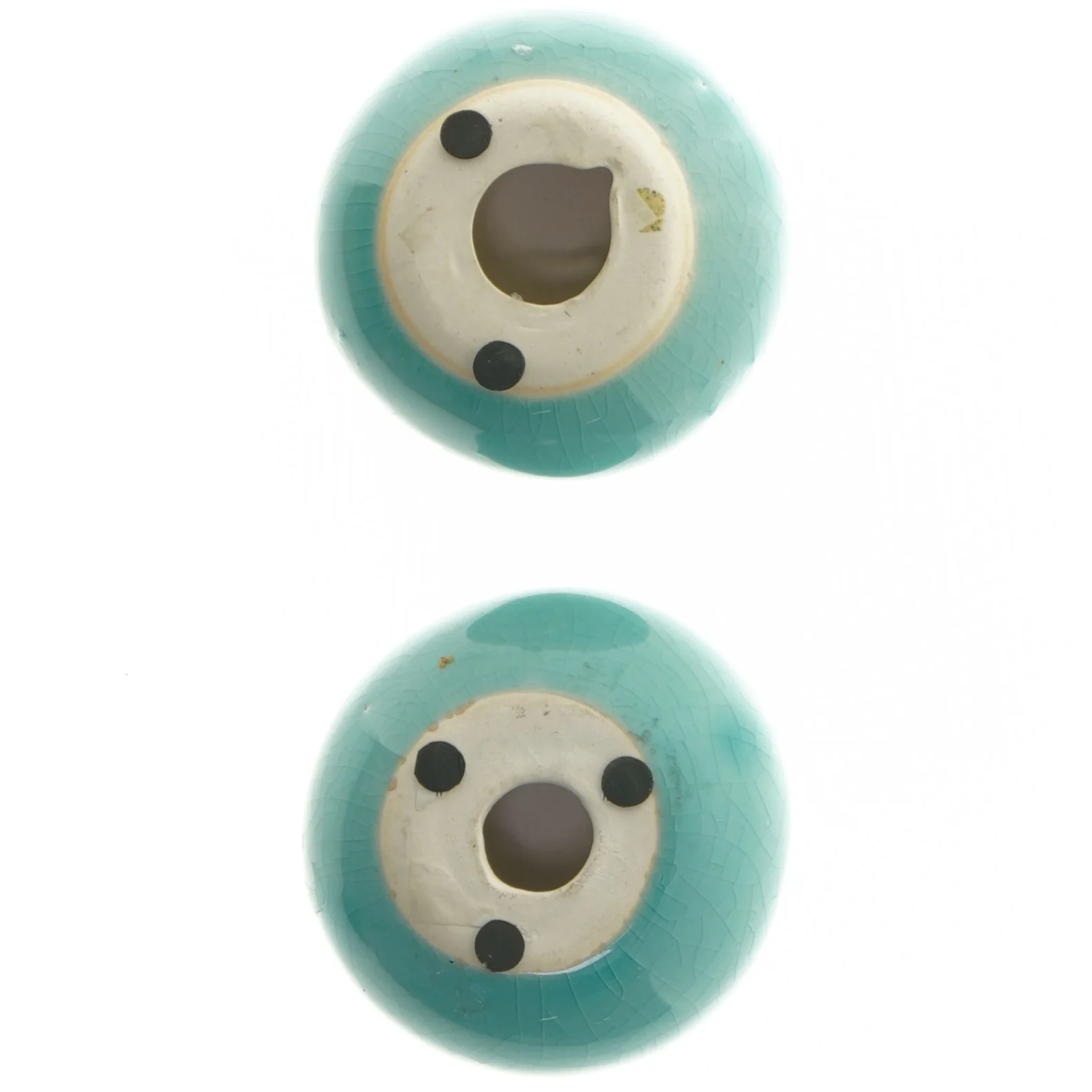 Små turkise vaser (str. 8,5x5 cm)