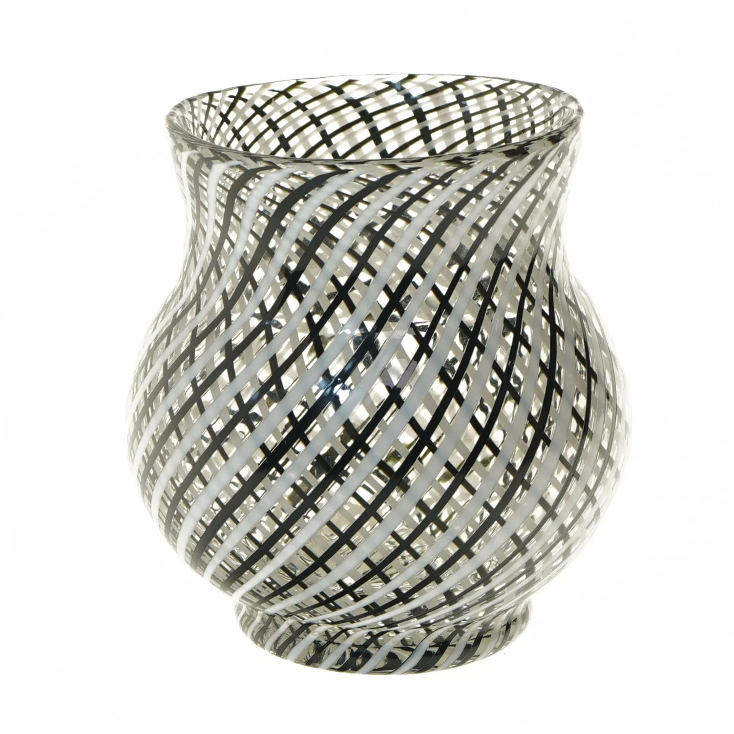 Glasvase med spiraldesign (str. 19 cm)