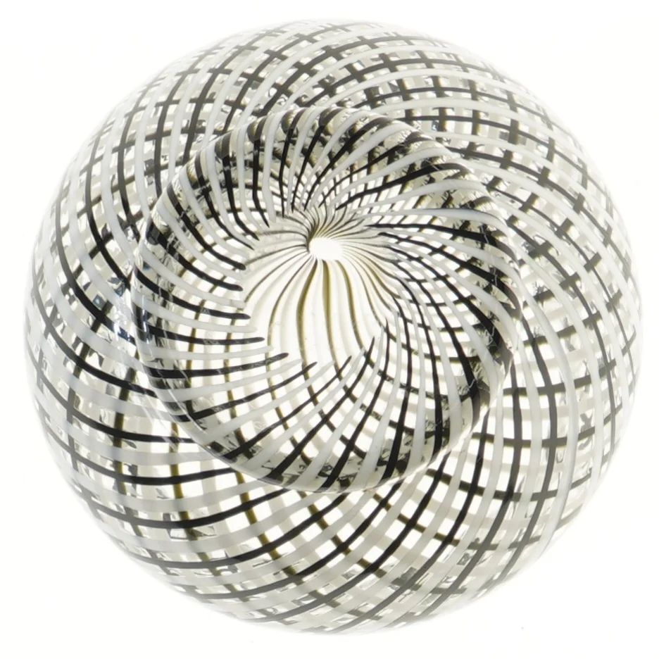 Glasvase med spiraldesign (str. 19 cm)