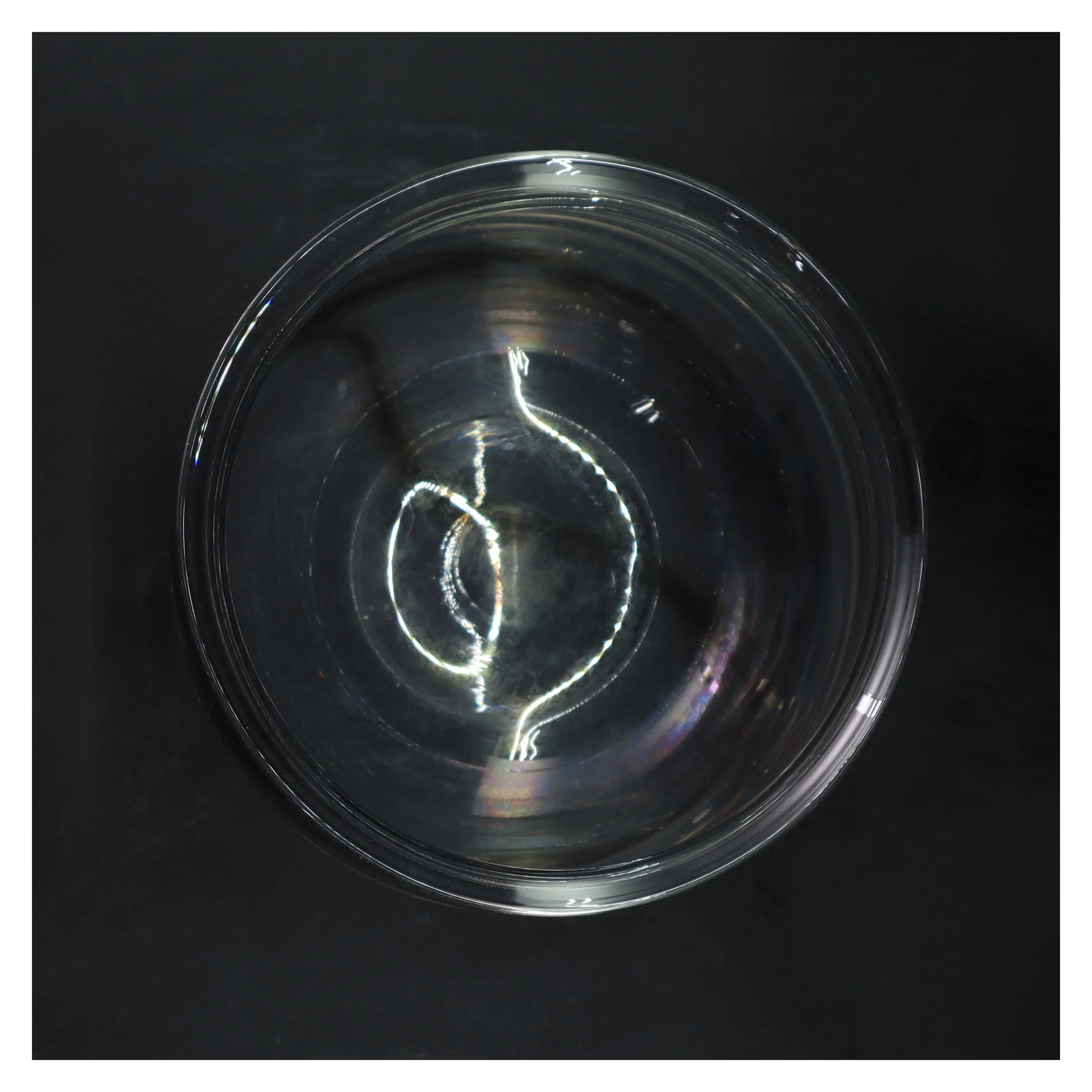 Glasvase med multicolor design (str. Ø 16x16 cm)