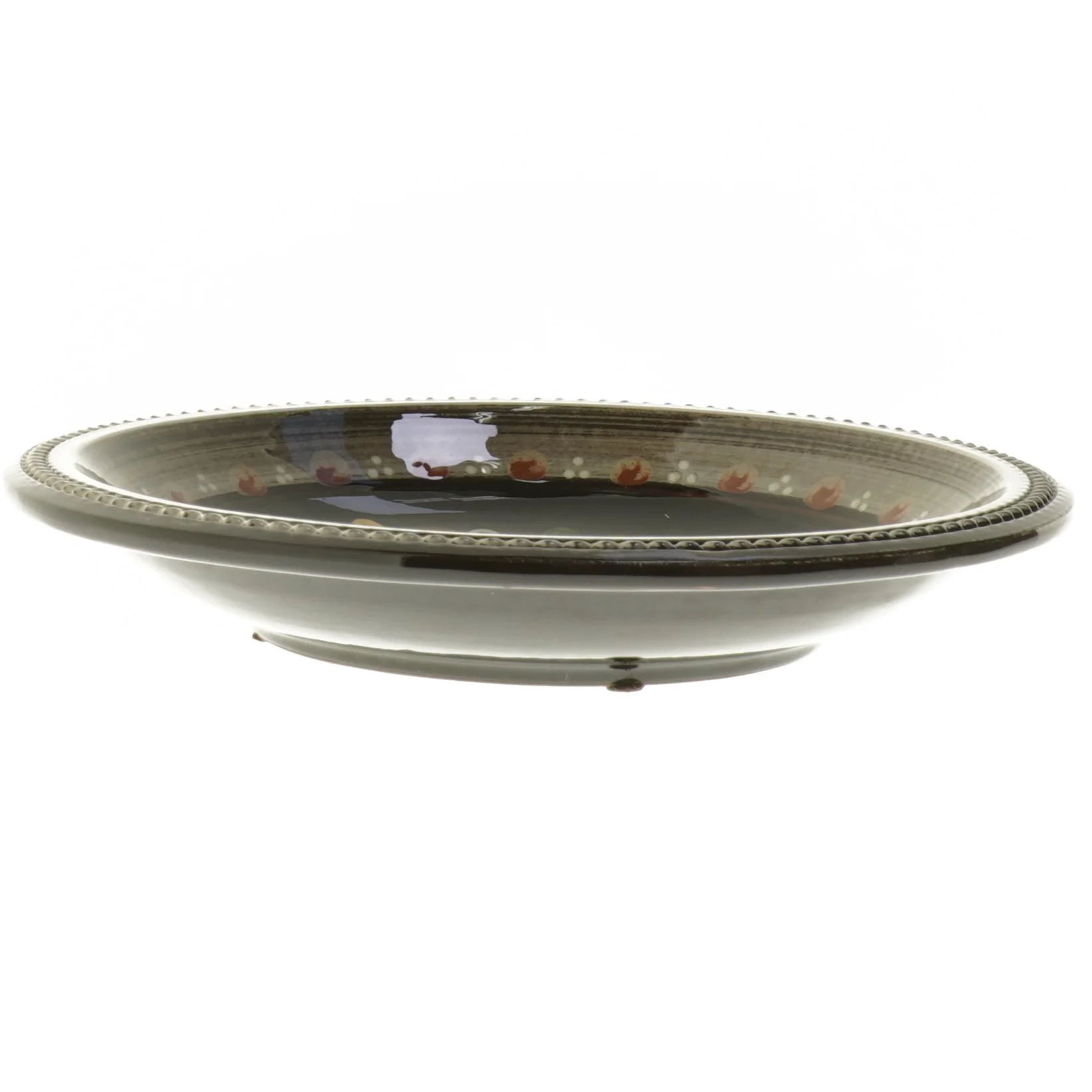 Keramikfad med blomsterdesign fra Kohler Biel (str. Ø 26 cm)