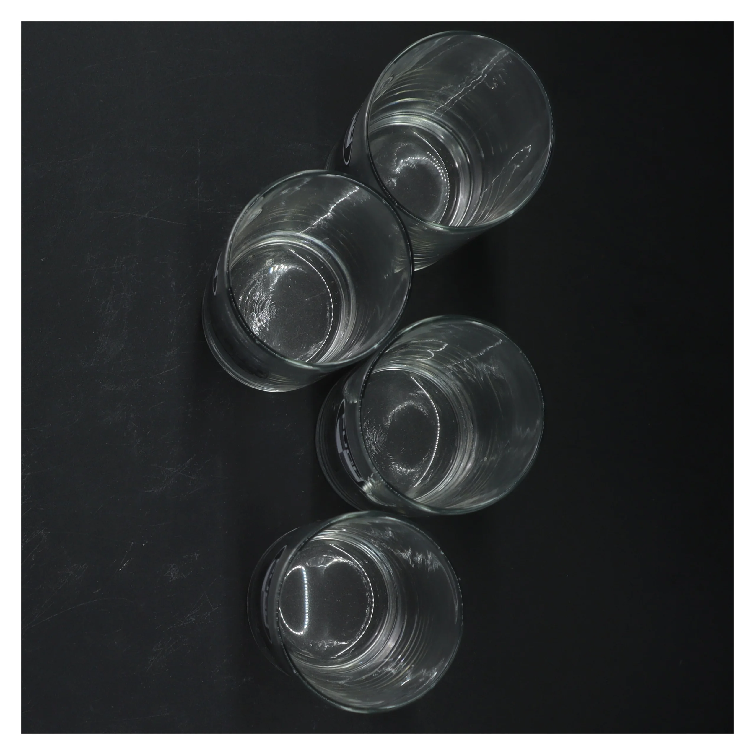 4 glas med Puch-logo fra Puch (str. Ø 6,5x13 cm)