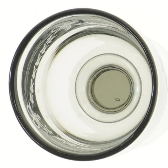 Glas med gravering (str. Ø 11 cm længde 18,5 cm)