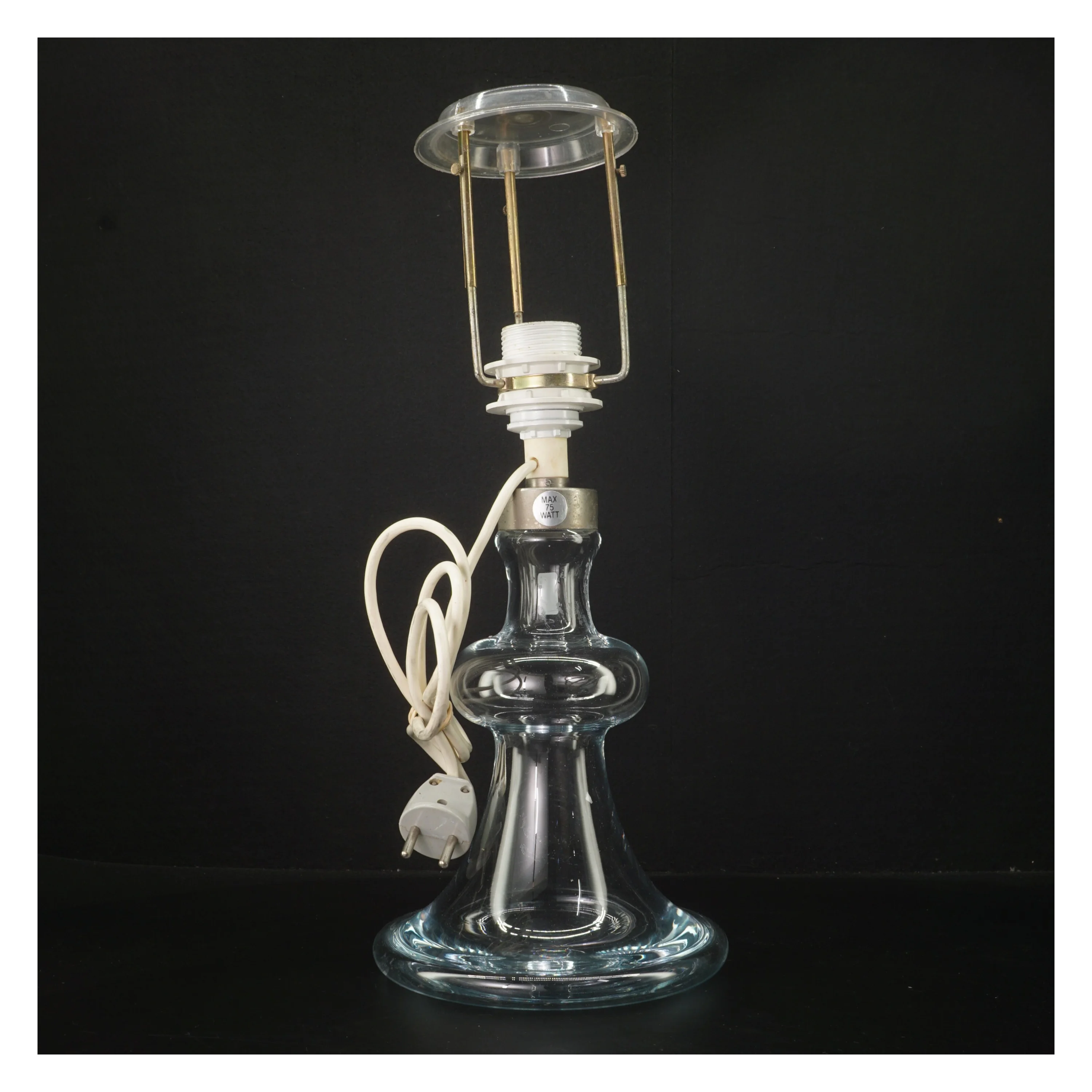 Glasbordlampe fra Holmegaard (str. 44 cm)