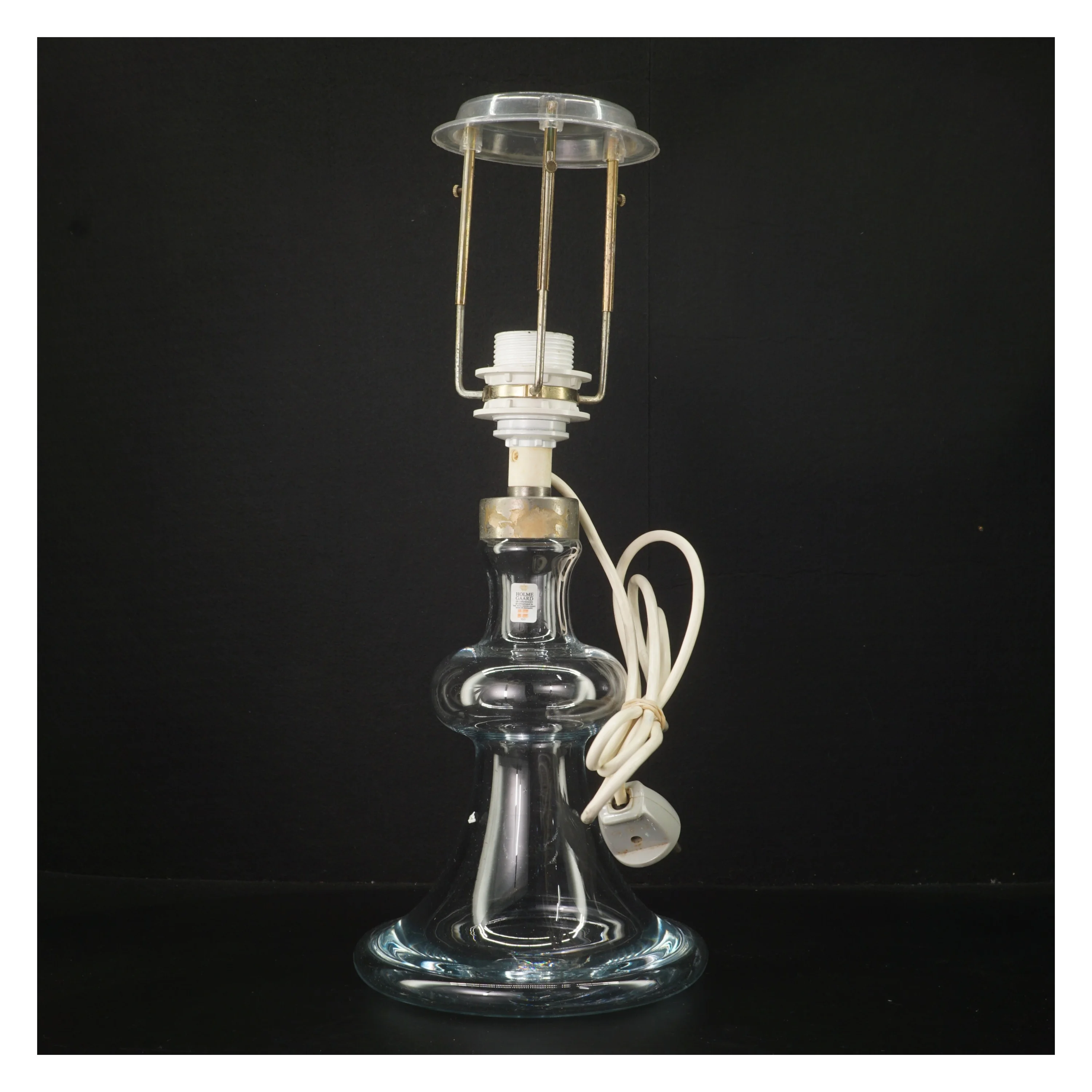 Glasbordlampe fra Holmegaard (str. 44 cm)