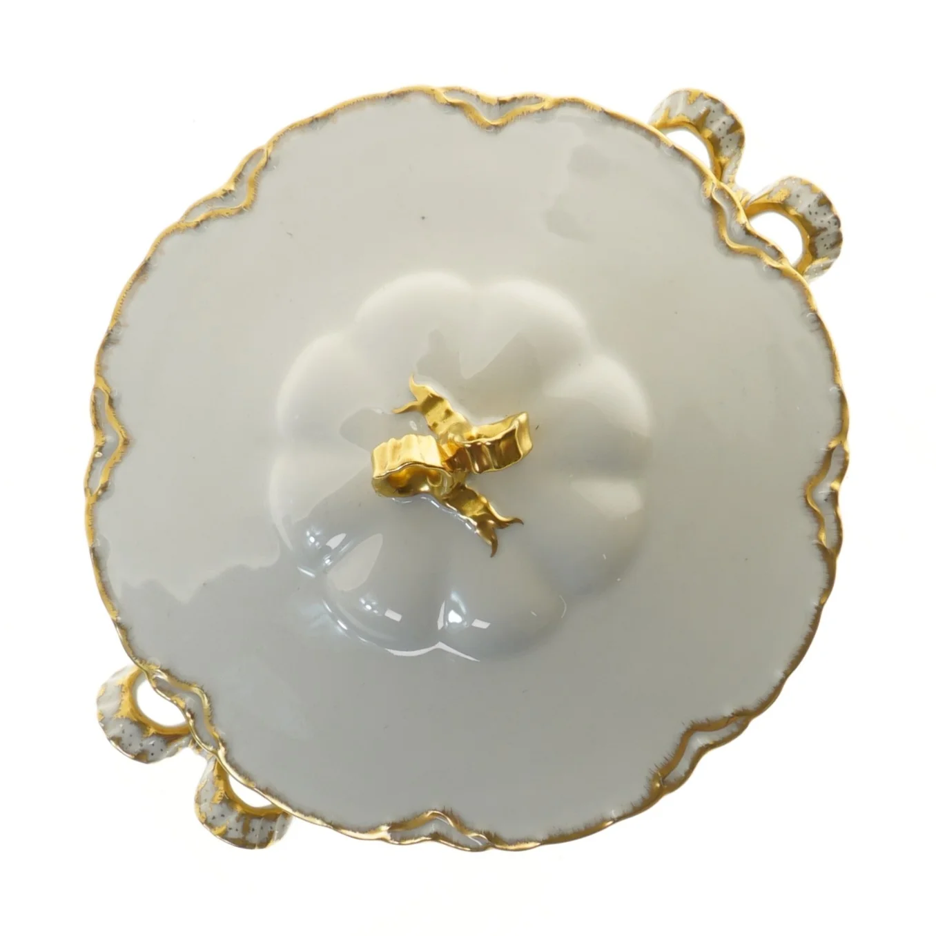 porcelæns skål med låg fra Haviland (str. Ø 21x8 cm)