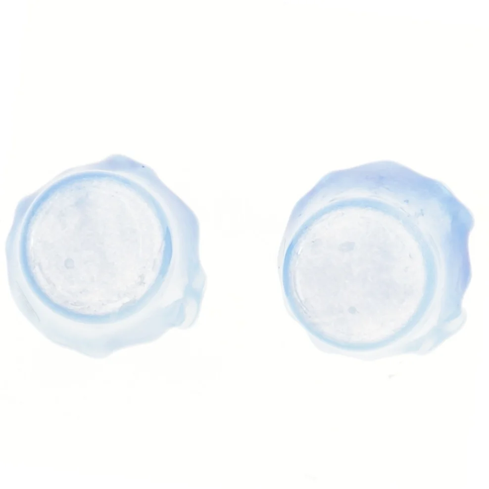 Blå glasstager (str. 9x8,5 cm)