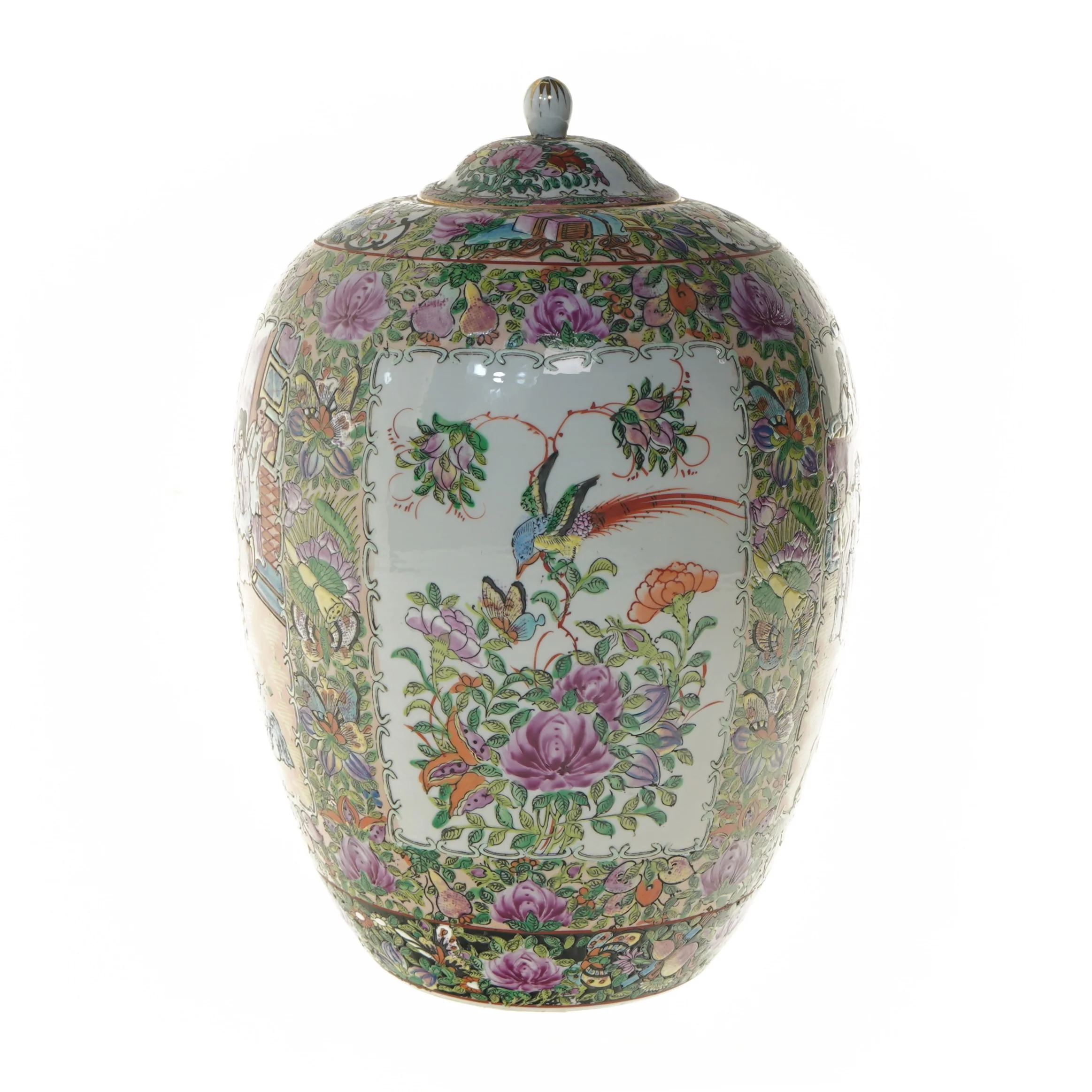 Dekorativ kinesisk urne (str. 30 cm)