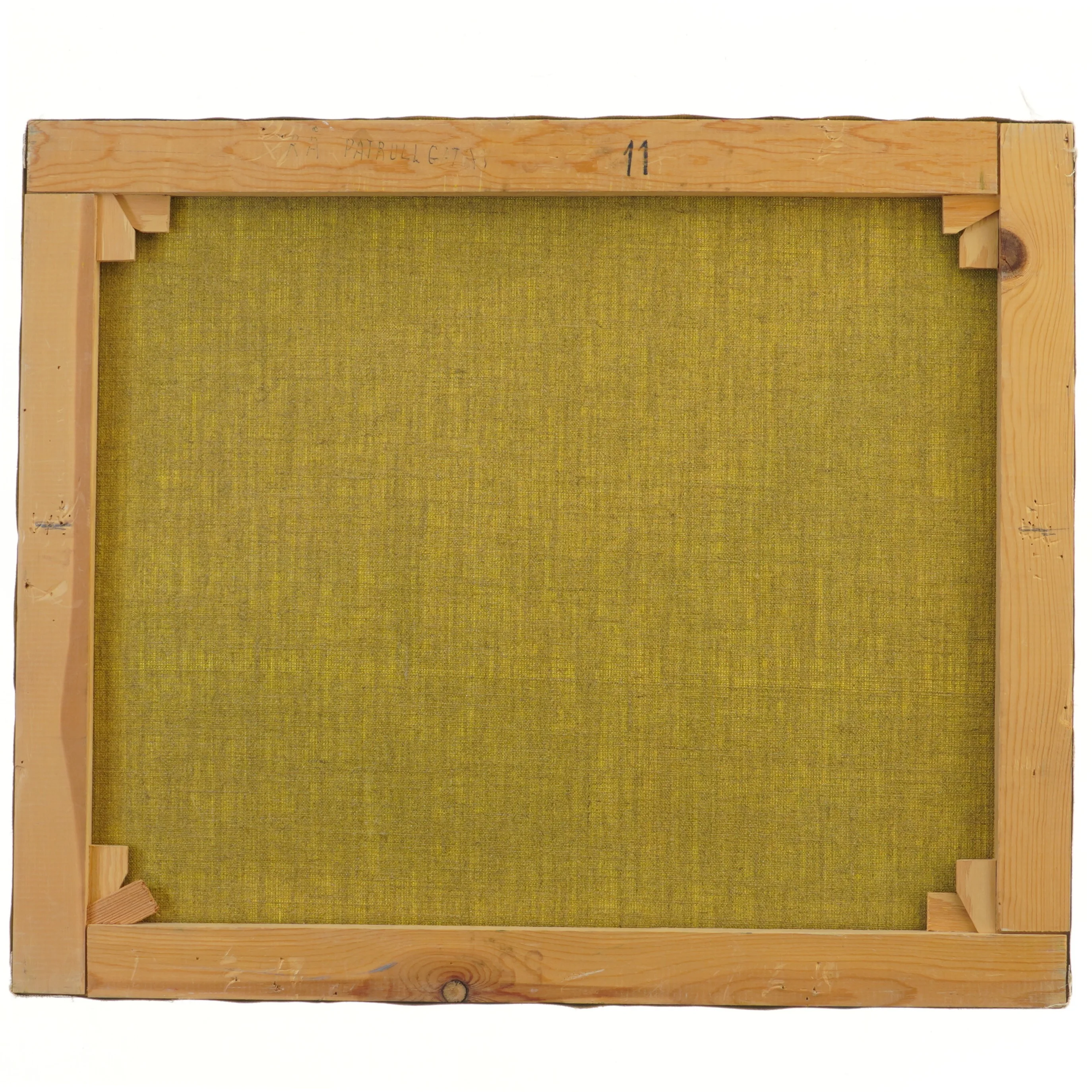 Maleri af hus fra Sjöbeck (str. 56x46,5 cm)