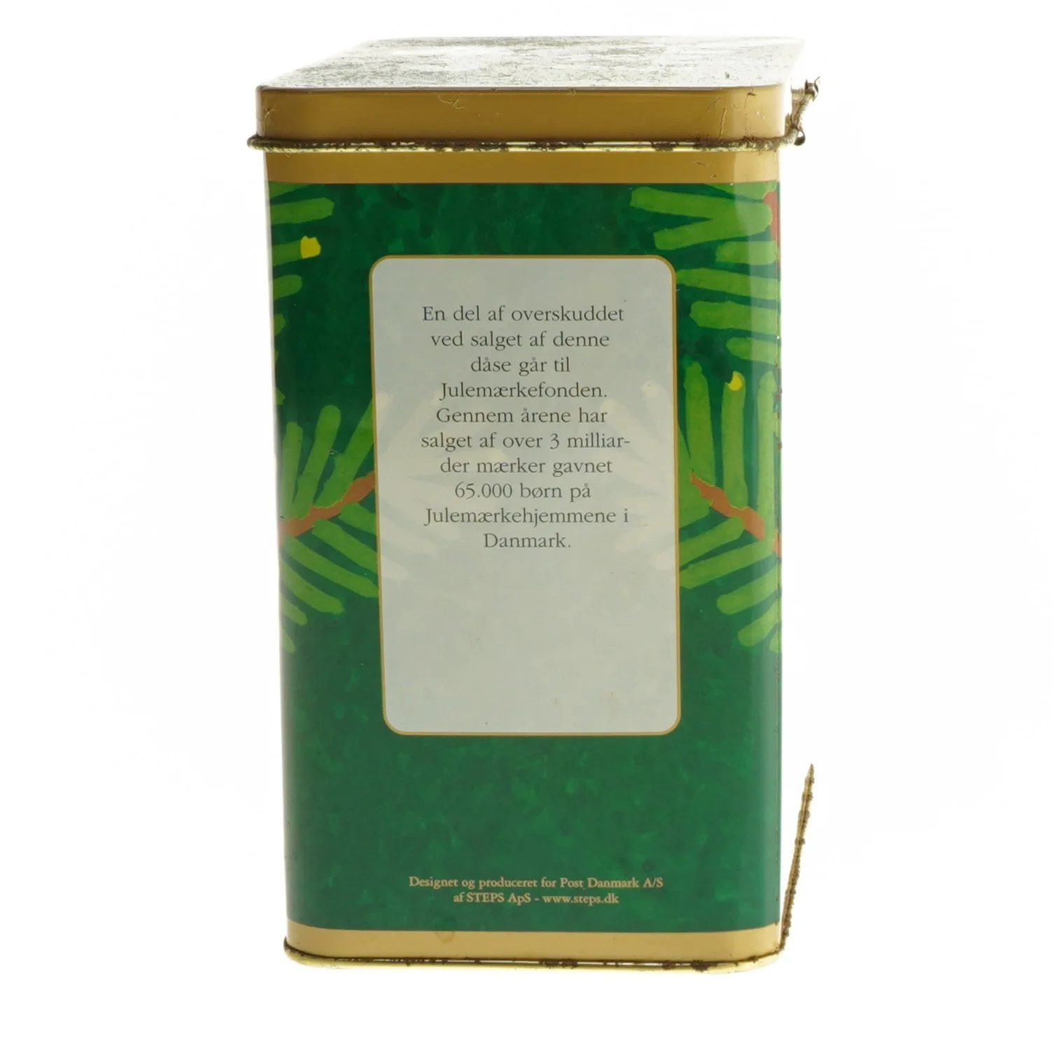 Julemærkedåse (str. 15x15 cm)