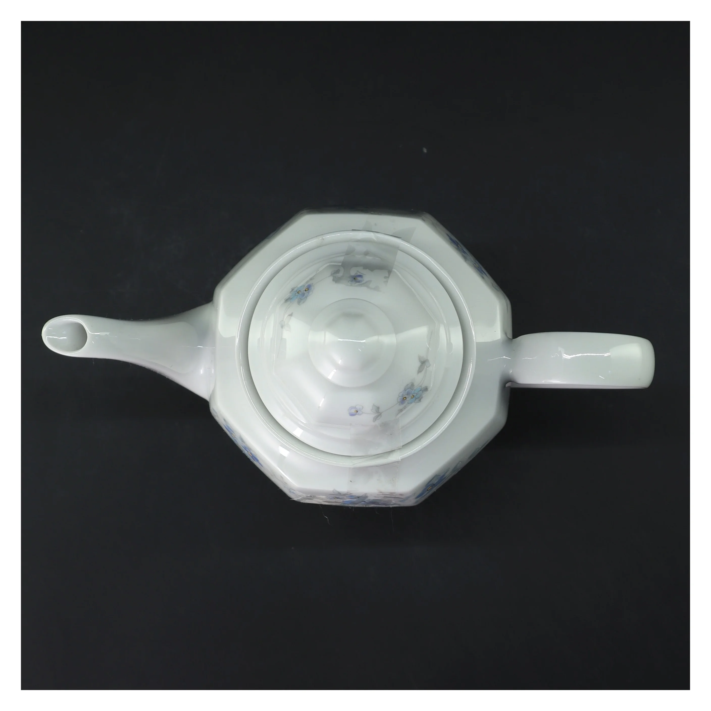 Porcelæns kaffekande med låg (str. 25,5 cm)