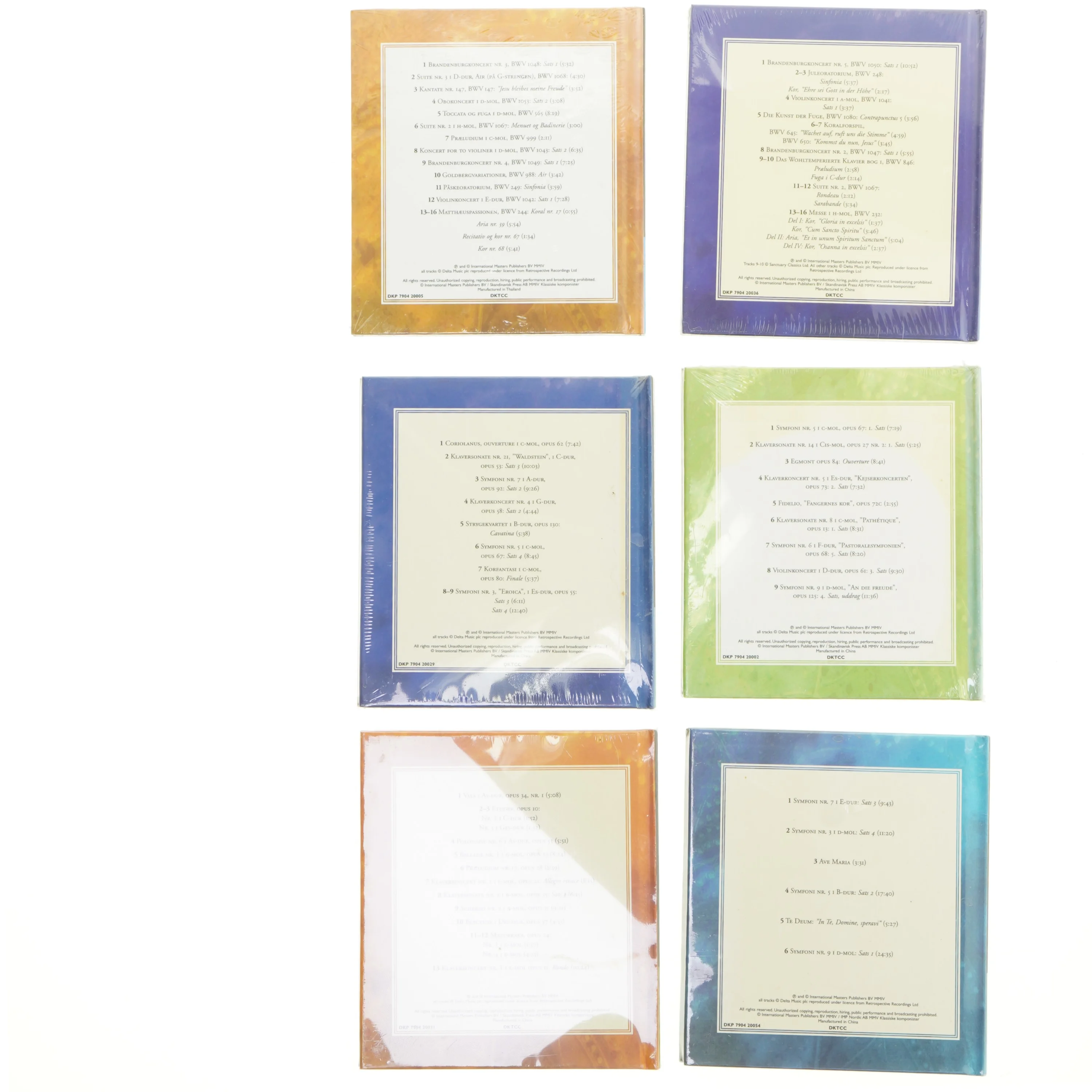 Samling af klassiske komponist bøger af Lene Jørgensen (str. 13,5x15, 6 styk cm) (Bog)