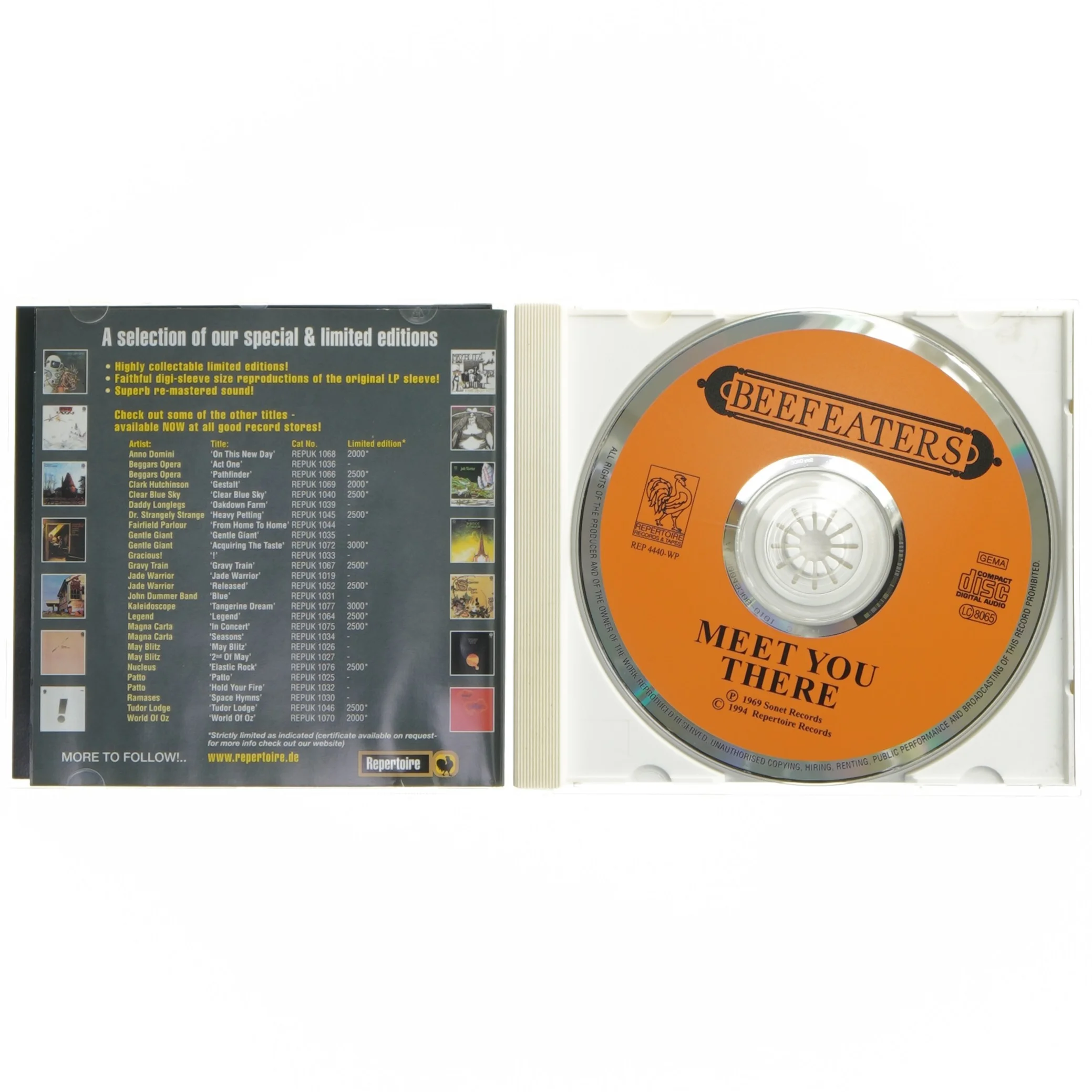 Meet You There - CD af Beefeaters fra Repertoire