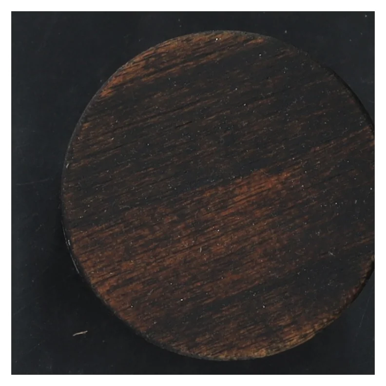 Keramisk sennepskrukke med trælåg fra Knabstrup (str. 8x7 cm)