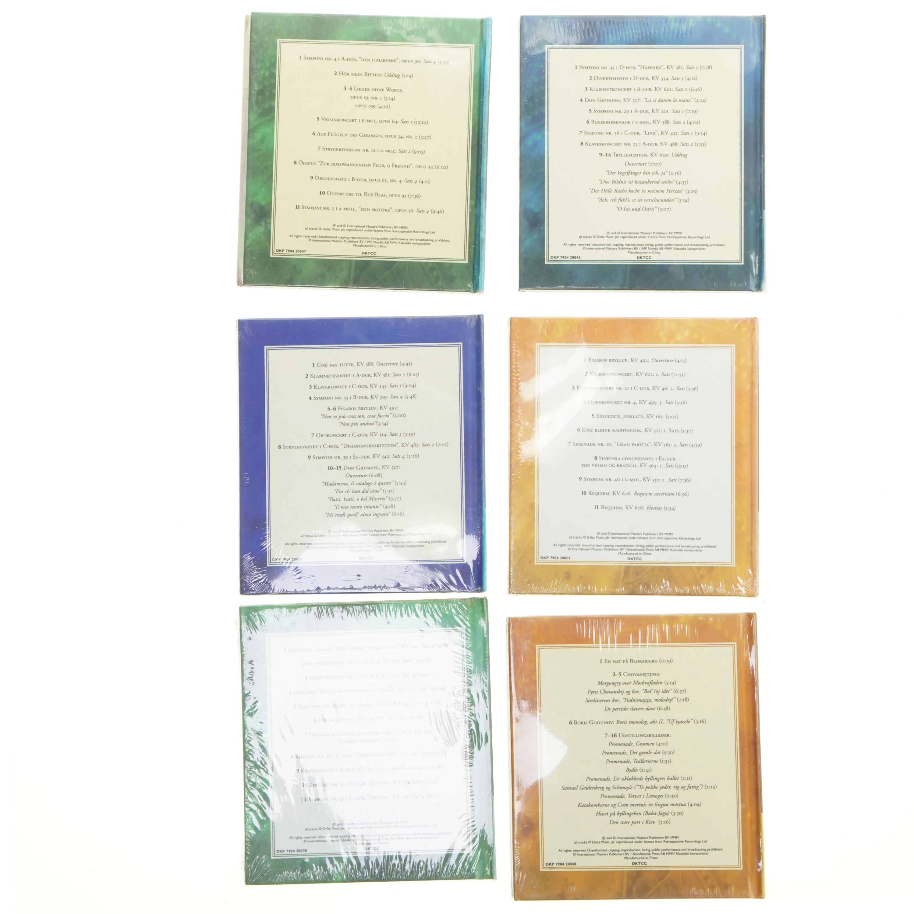 Klassiske komponister CD-kollektion (str. 13,5x15, 6 styk cm)
