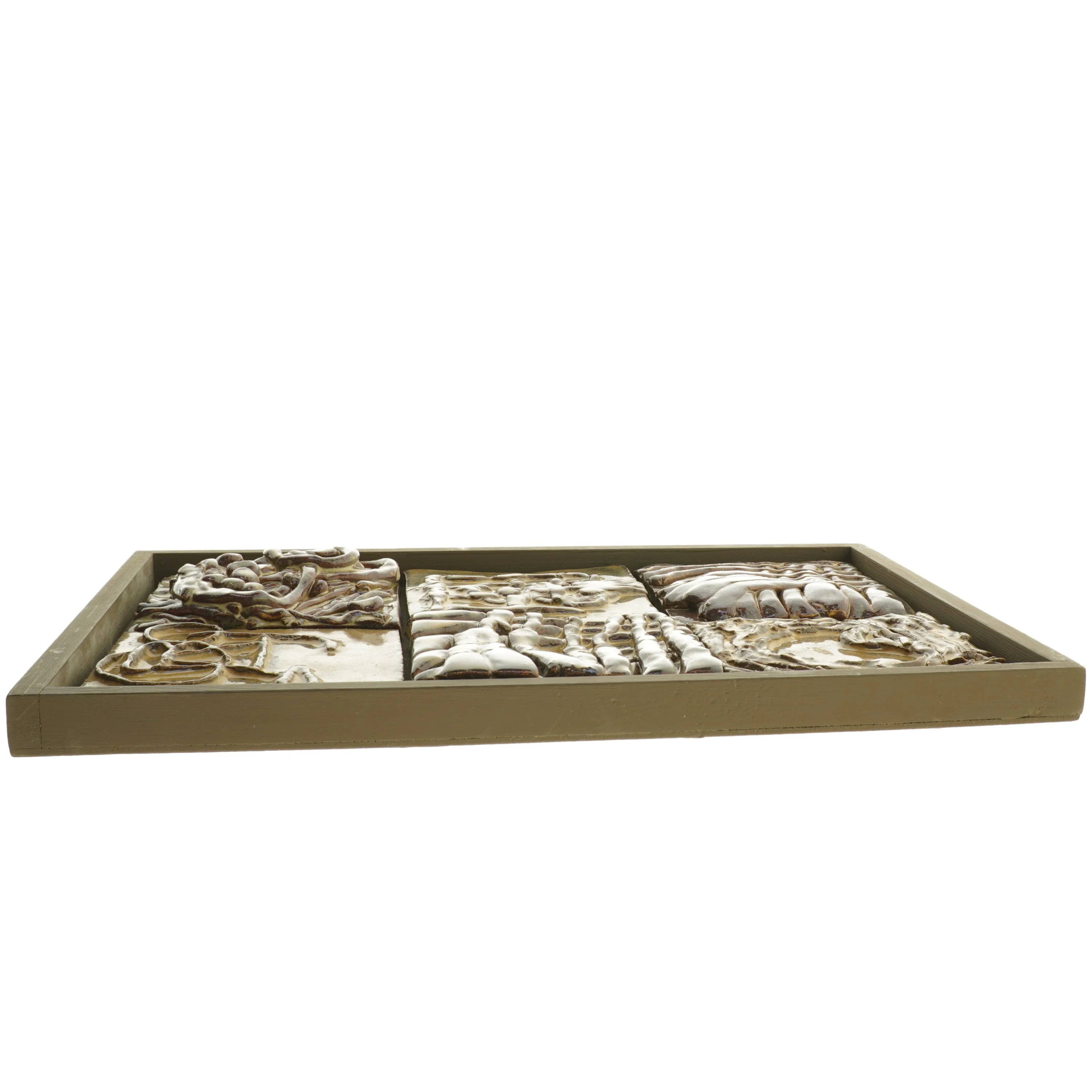 Væghængt keramisk kunstværk (str. 45x31 cm)