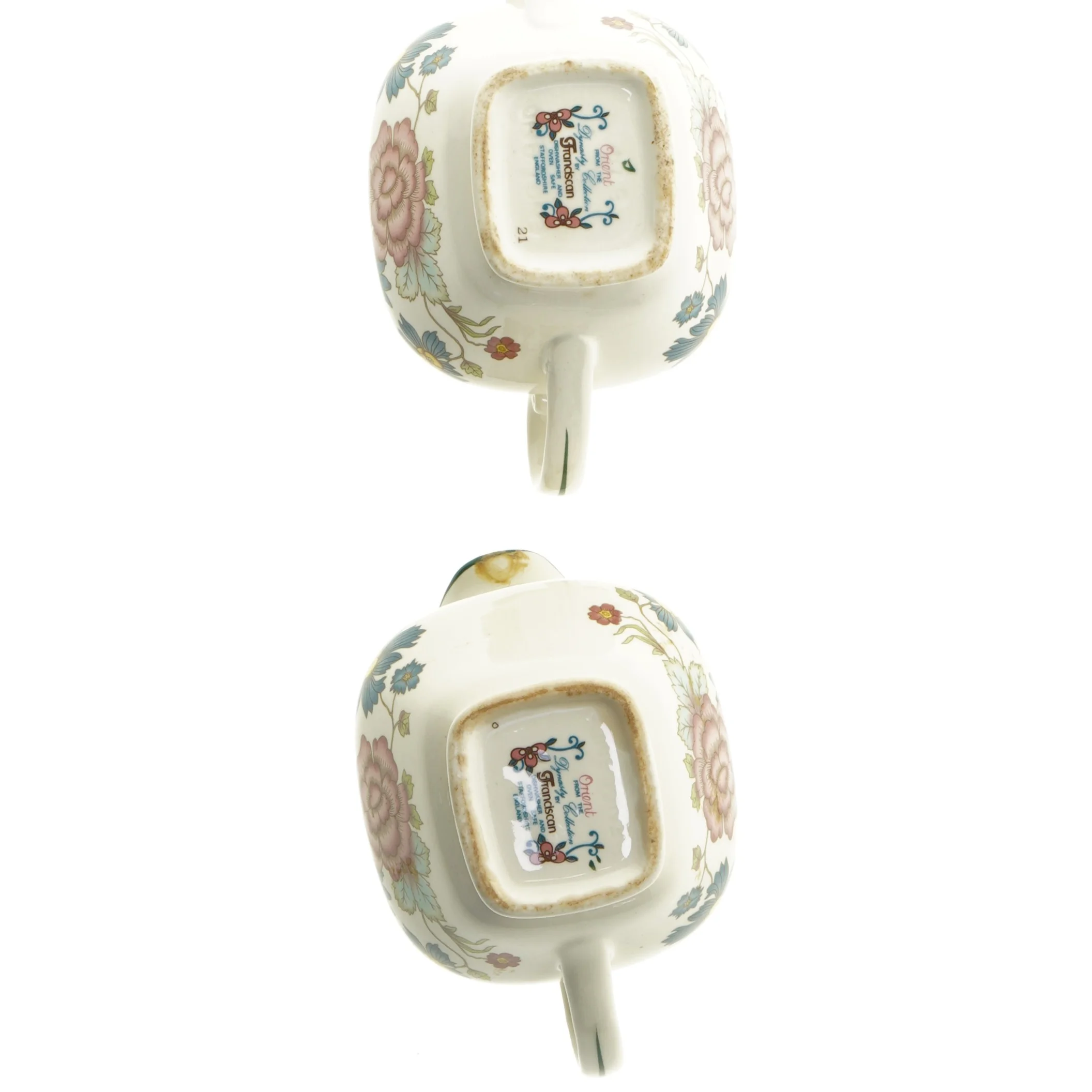 Floral sukker- og flødekande sæt fra Franciscan (str. 10 cm)