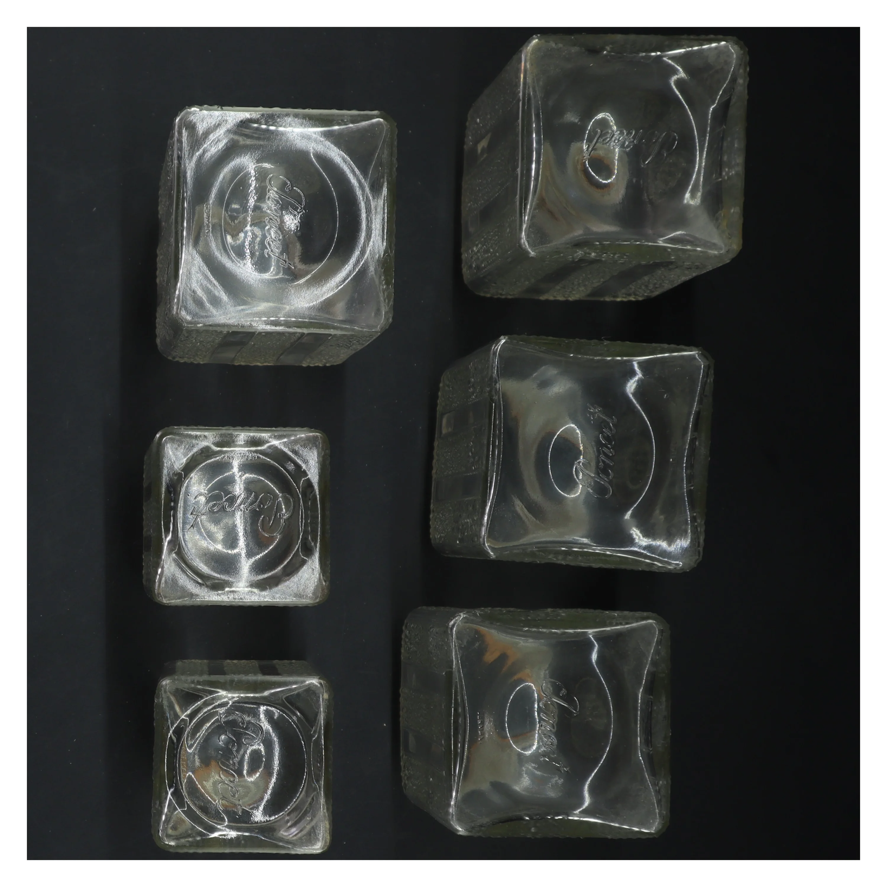 Vintage glas opbevaringsbeholder (str. 13-15 cm)