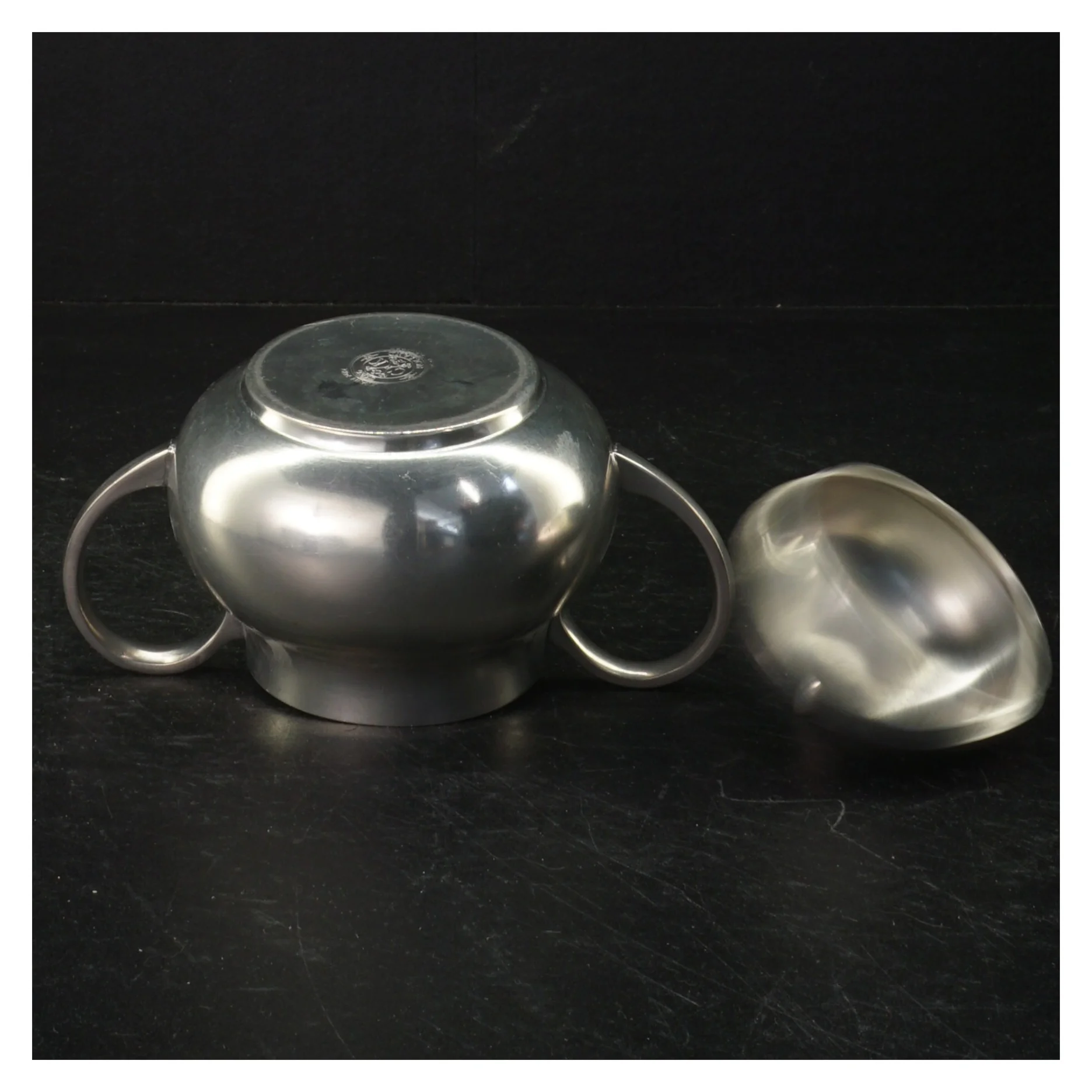 Hollandsk sukkerskål I tin