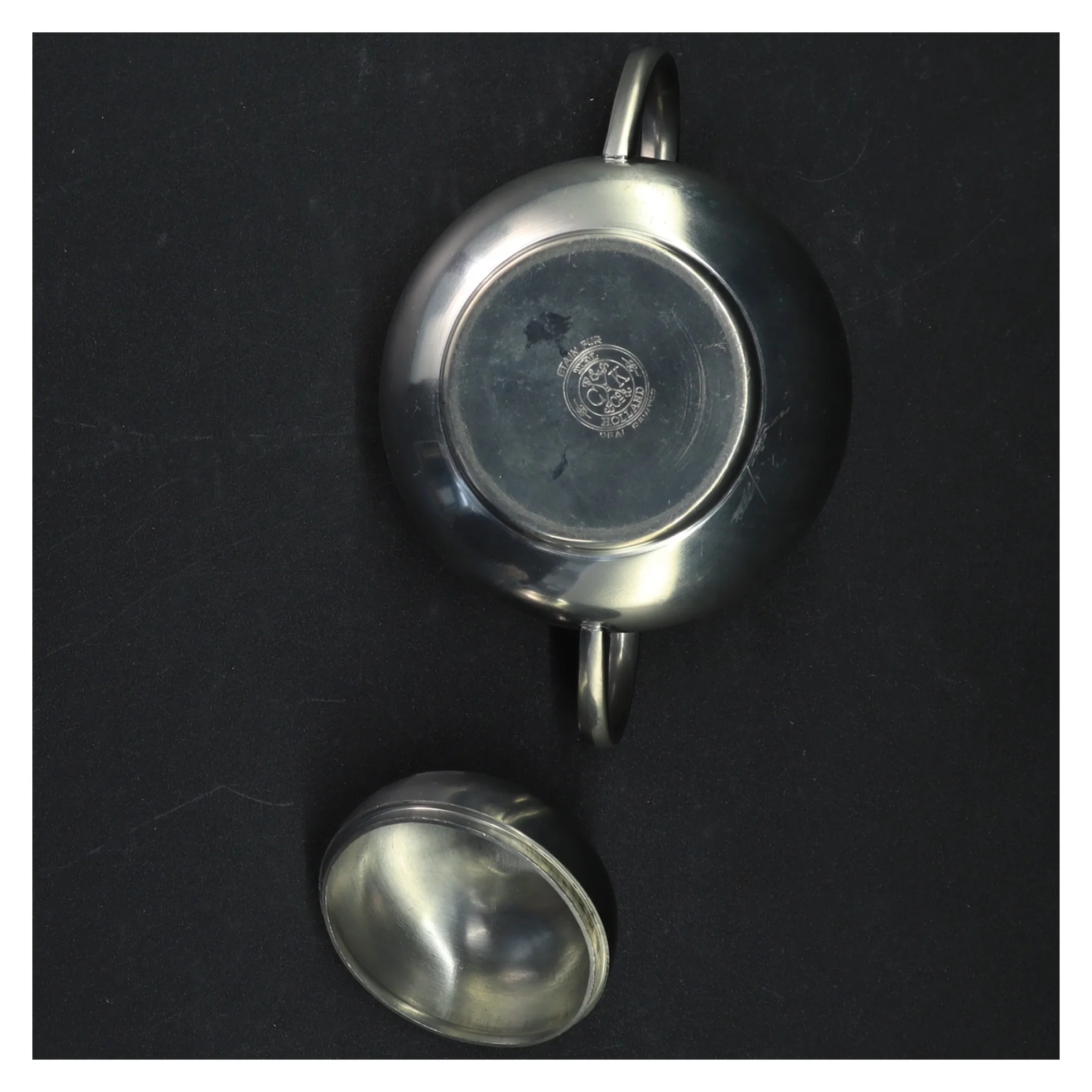 Hollandsk sukkerskål I tin