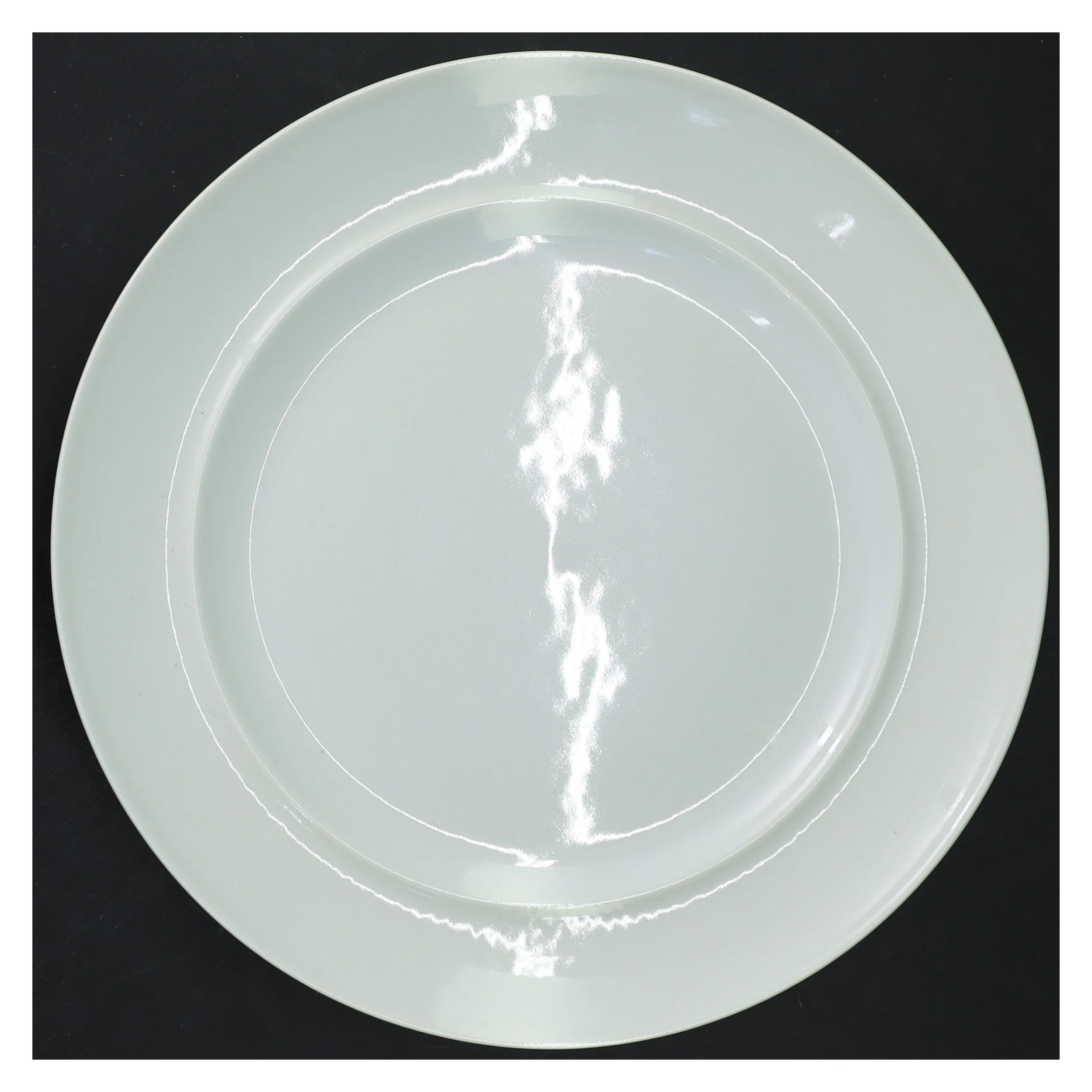 Hvidpot porcelænstallerkener fra B&G (str. Ø 25 cm)