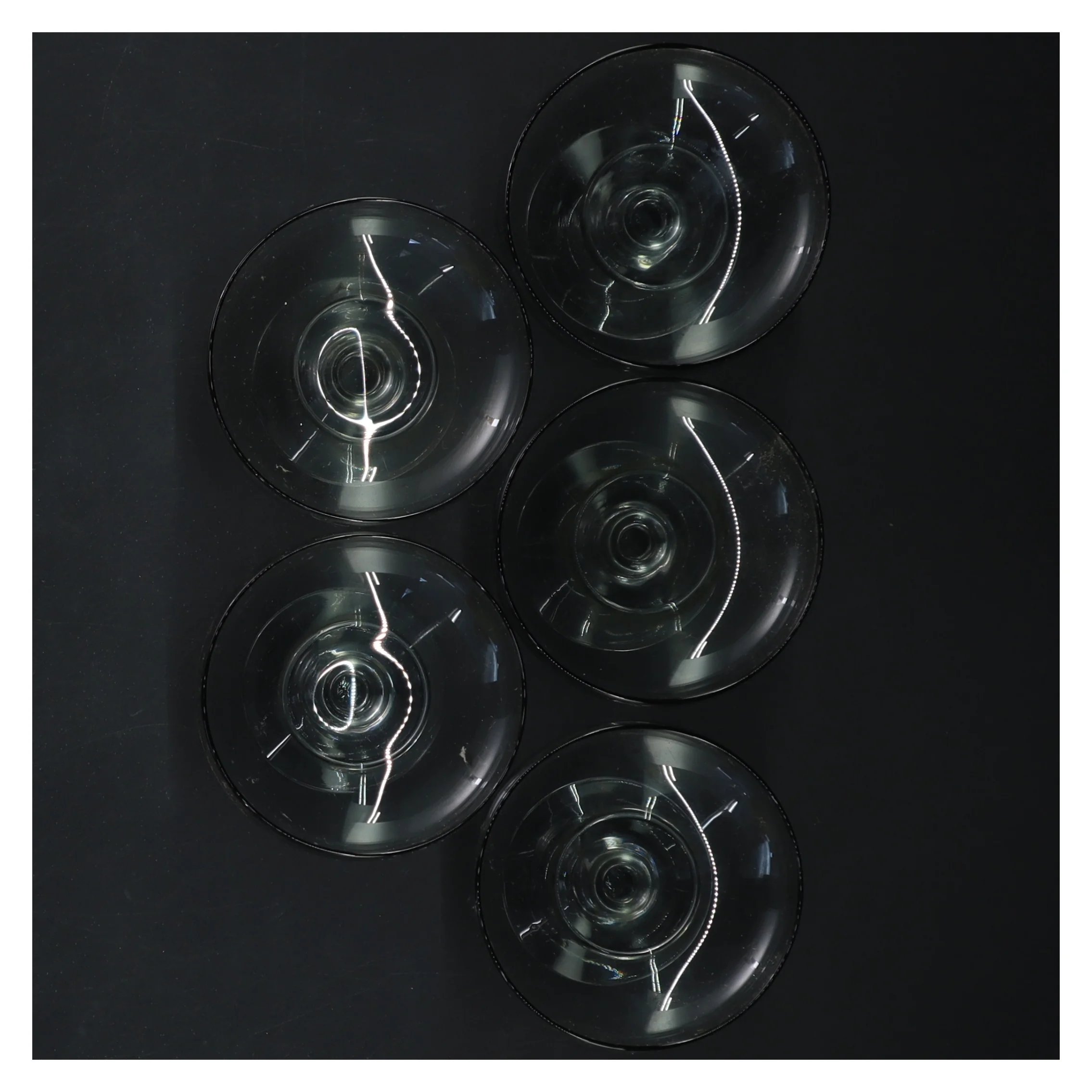 5 stk. Holmegaard Atlantic likørskåle (str. ø 7 cm, 5 styk cm)