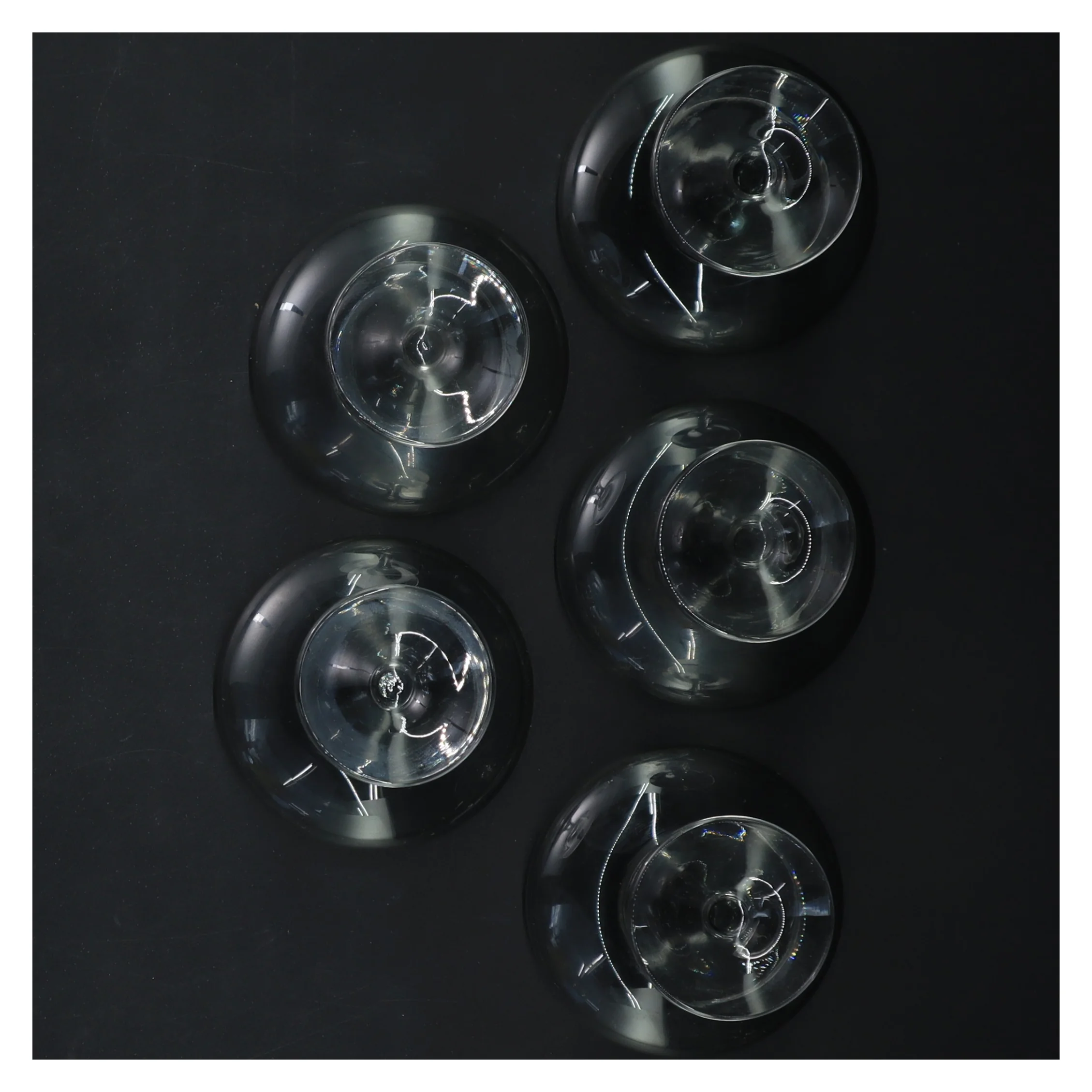 5 stk. Holmegaard Atlantic likørskåle (str. ø 7 cm, 5 styk cm)