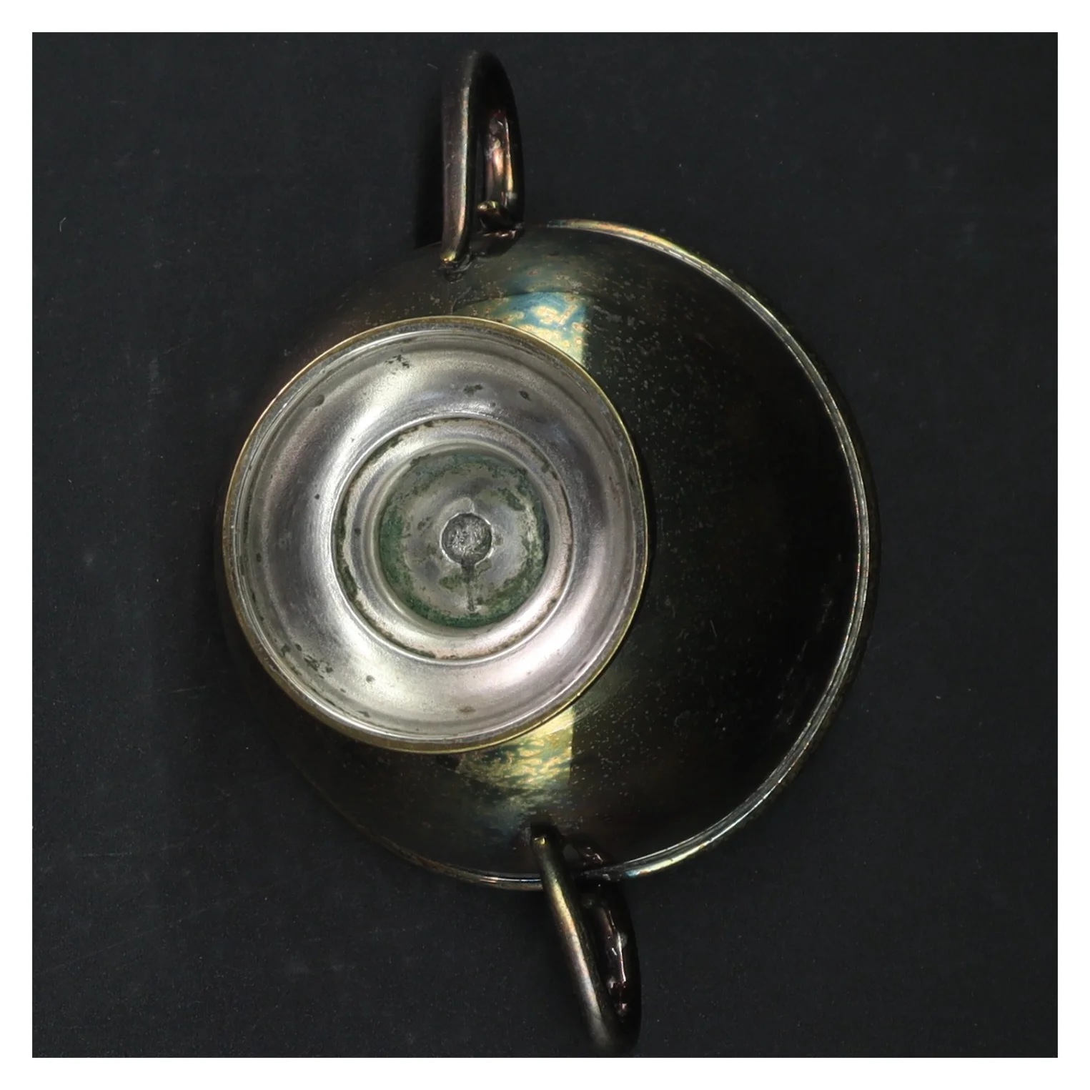 Vintage plet sukkerkop med håndtag (str. Ø. 10 cm)