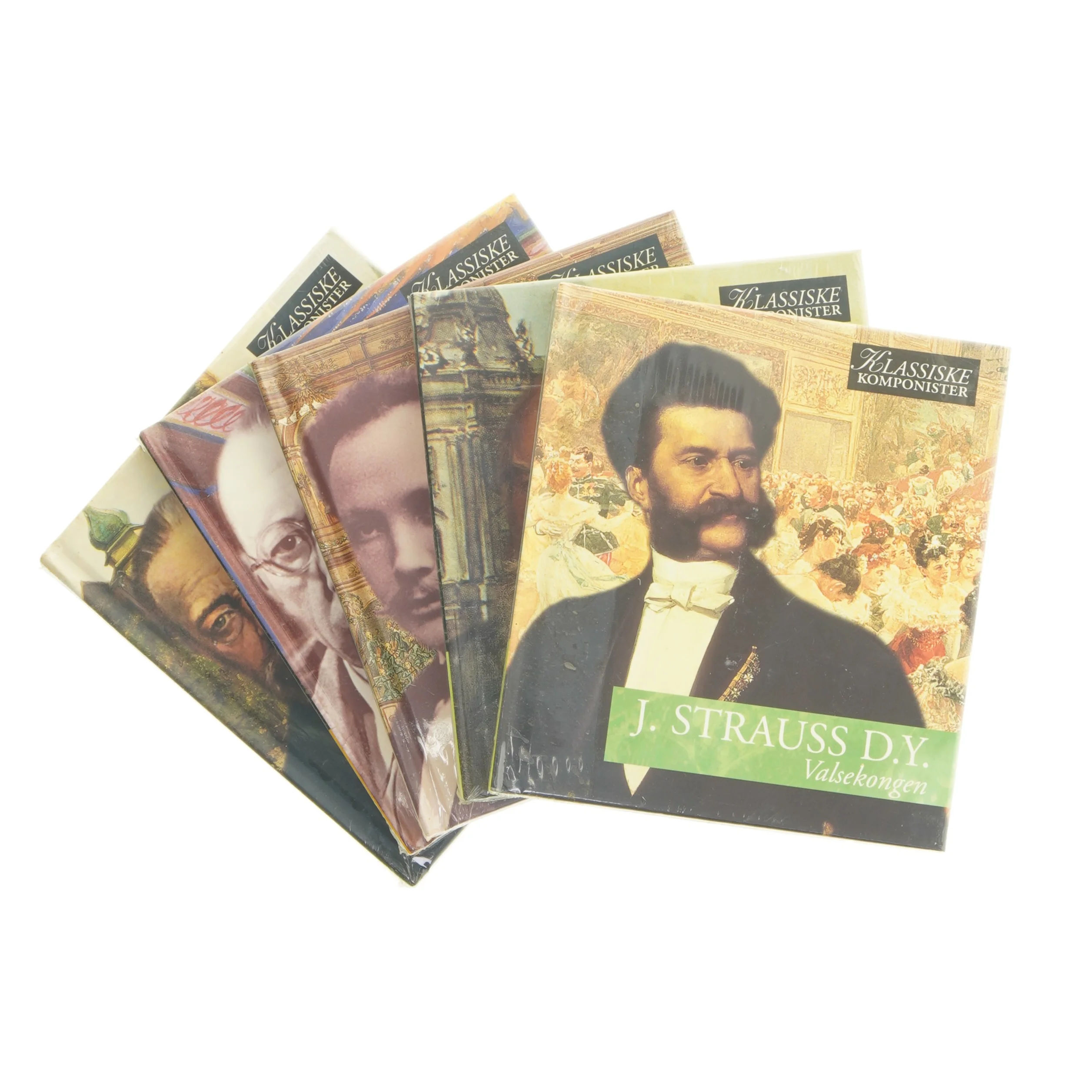 Samling af klassiske komponist-cd'er (str. 13,5x15, 5 styk cm)