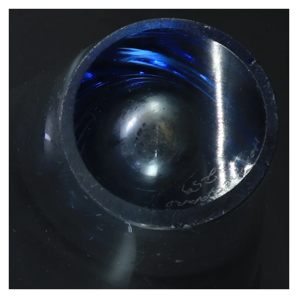 Smuk Holmegaard Akva Thule vase – 25 cm (str. Ø 14 cm Længde 25 cm)