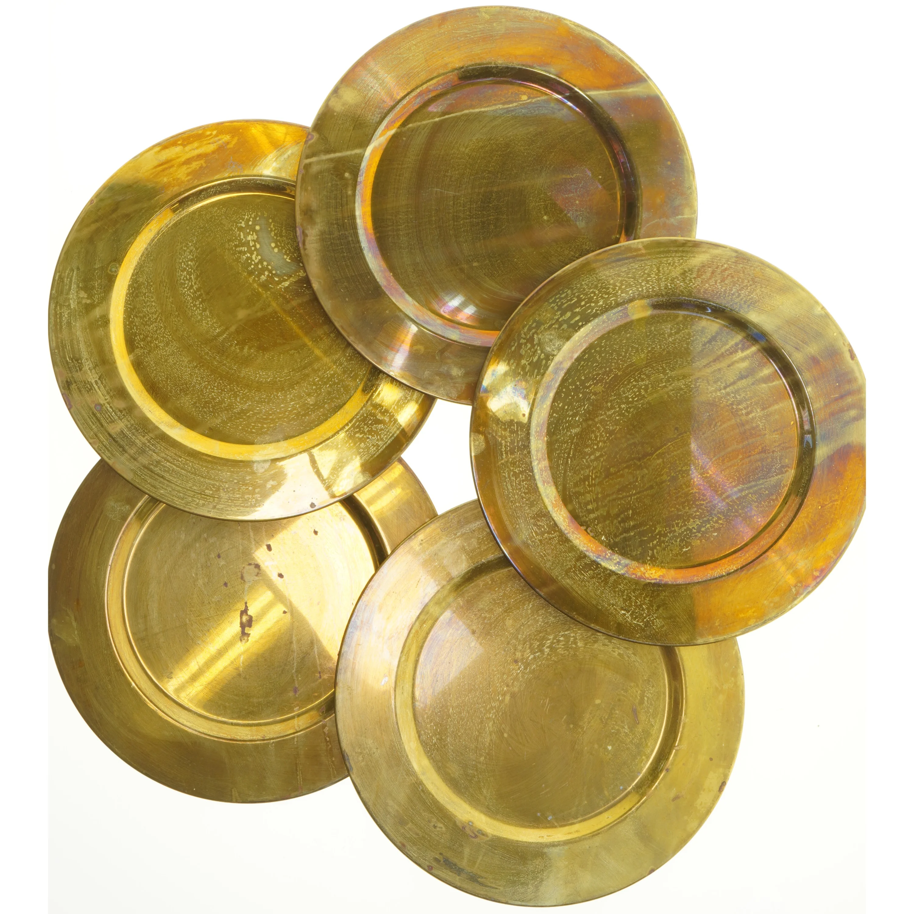 Messingtallerkener (str. 25,5 cm)