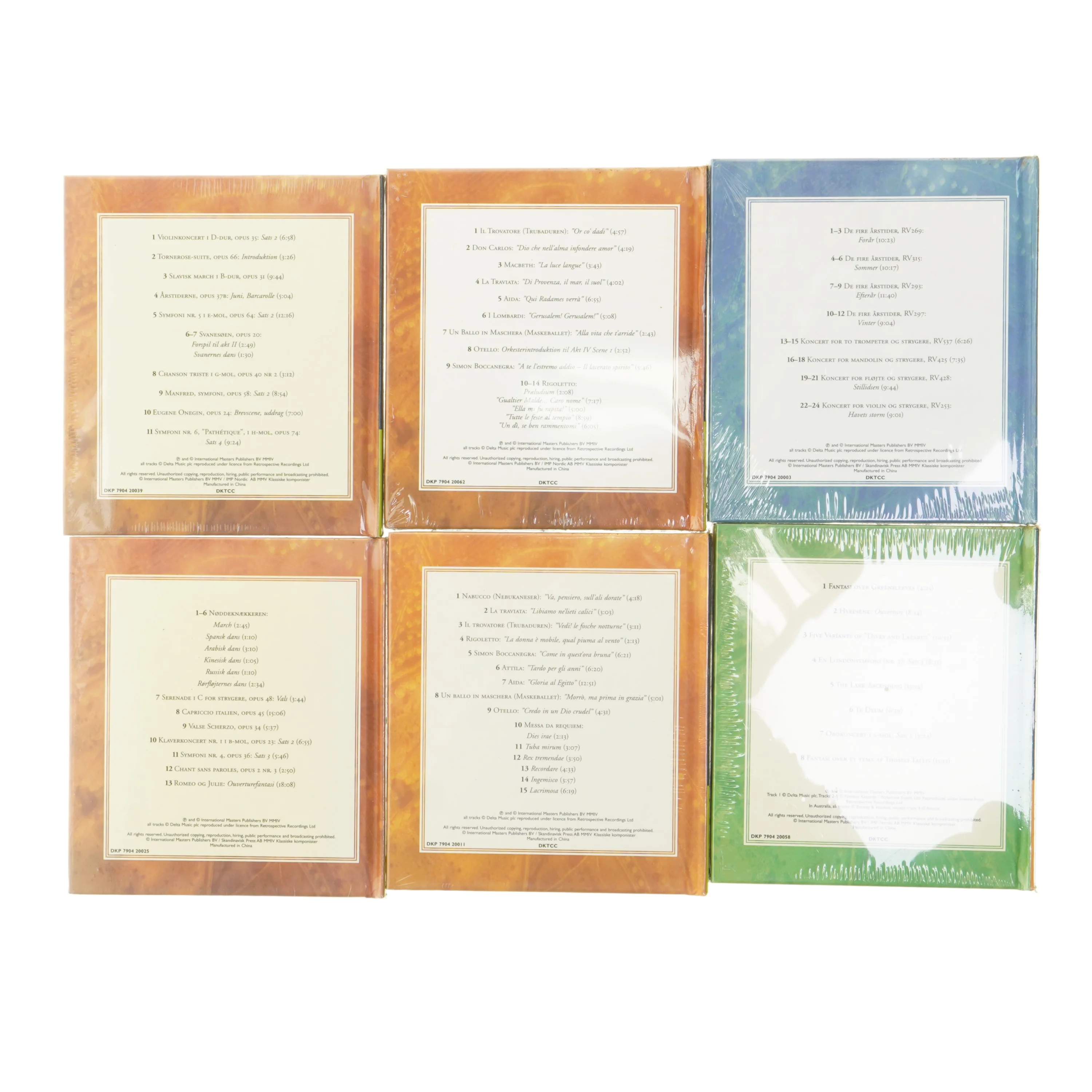 CD-sæt med klassiske komponister (str. 15x13,5 cm)