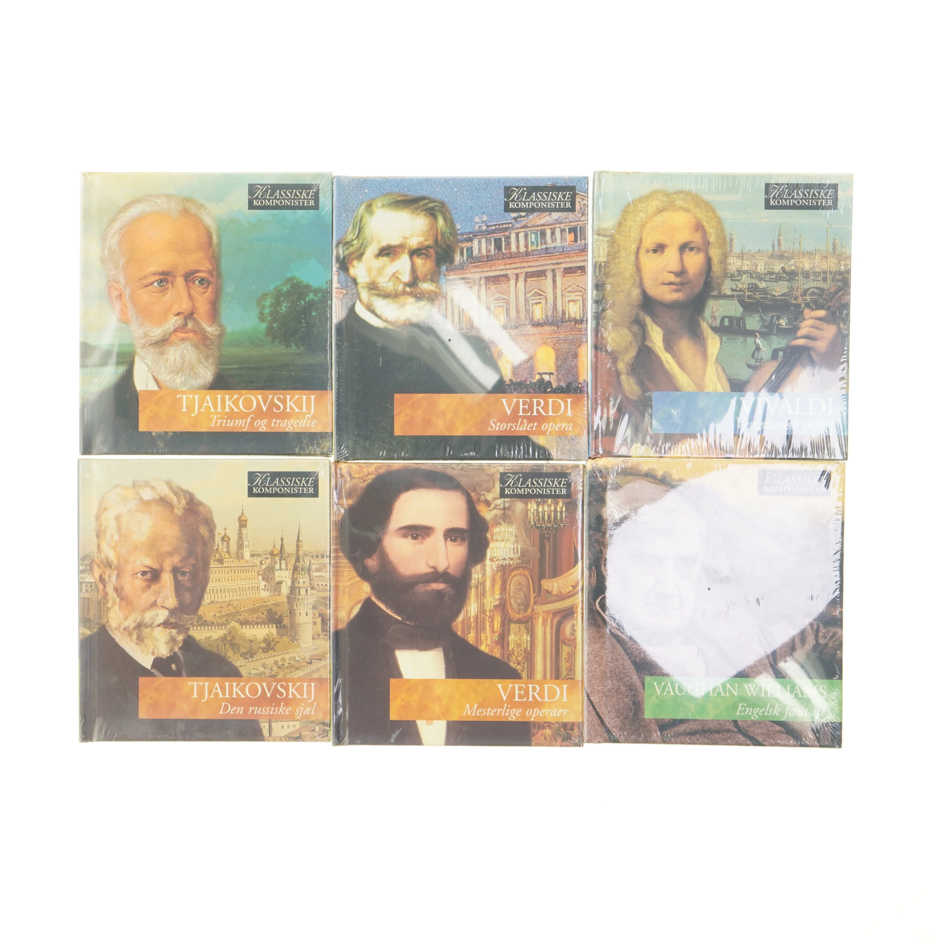 CD-sæt med klassiske komponister (str. 15x13,5 cm)