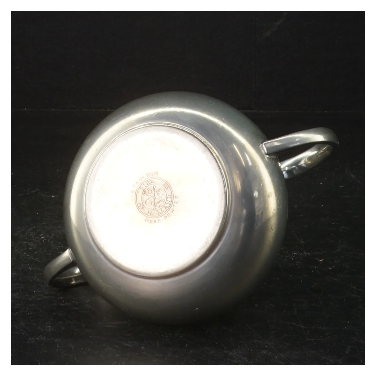 Hollandsk tin sukkerskål 