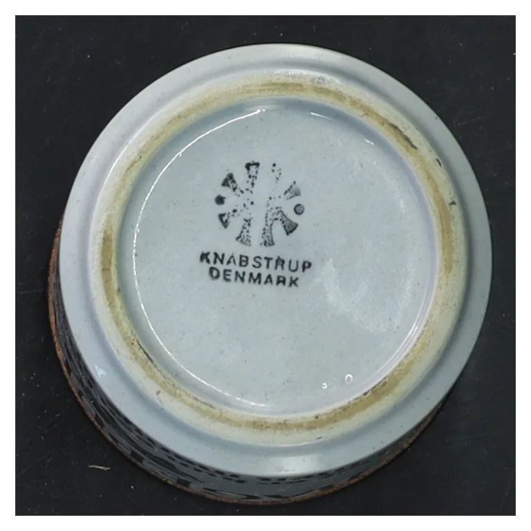 Knabstrup bagepulver krukke med låg og skovl fra Knabstrup (str. 8x7 cm)